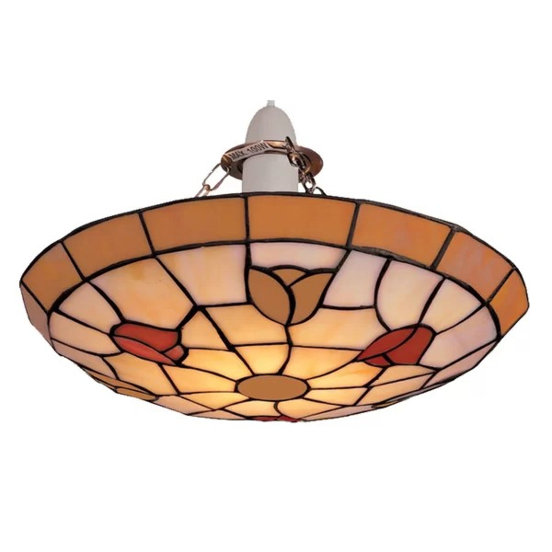 RRP £72.99 Stony Creek 14Cm H Glass Bowl Pendant Shade ( Screw On )-14cm H x 30cm W x 30cm D