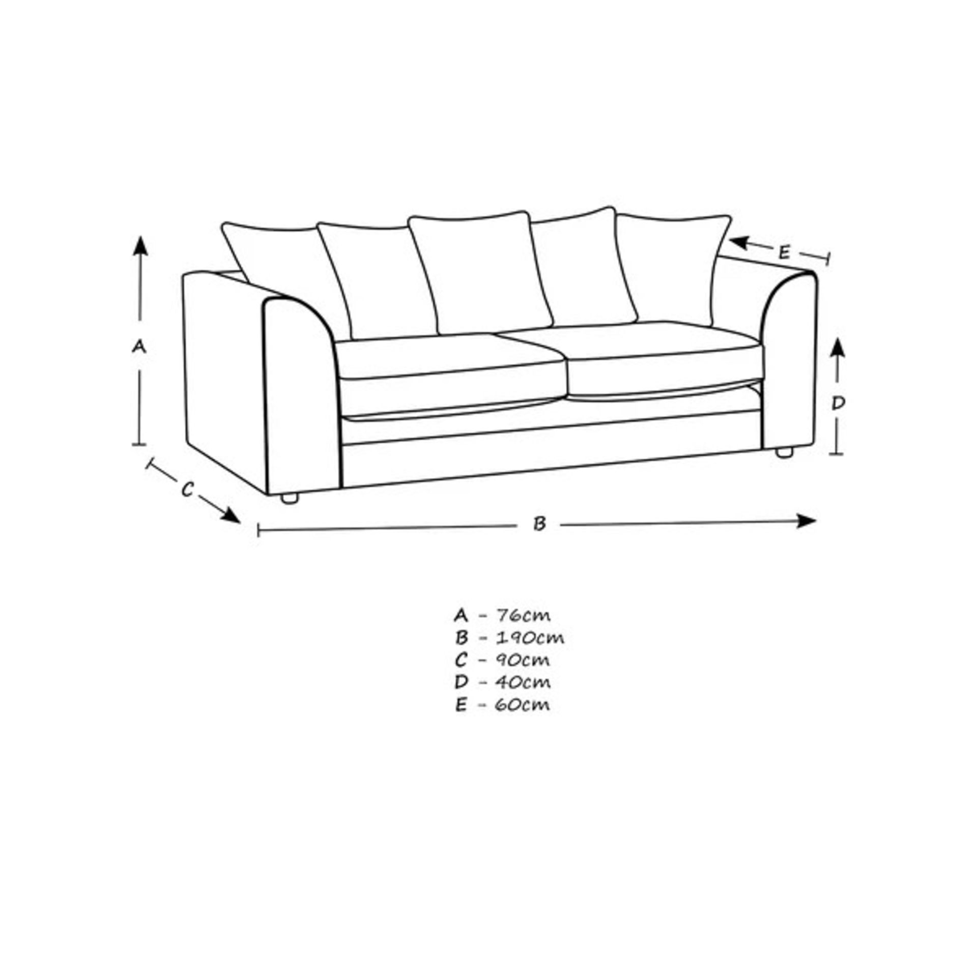 RRP £519.99 - Romelia 3 Seater Sofa - Colour Mink - upholstered in a velvet-like fabric - two broken - Image 3 of 5