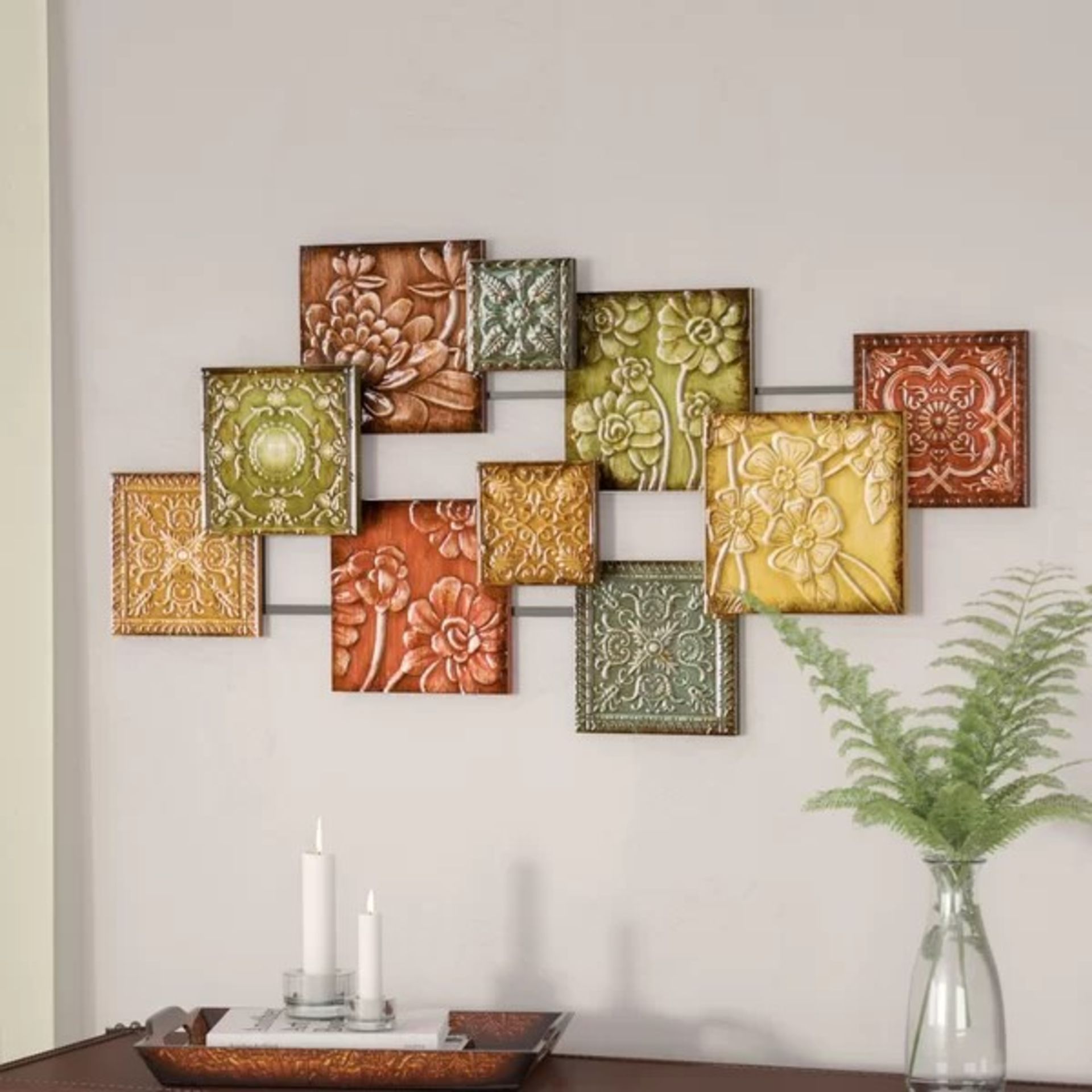 RRP £91.99 - Square Panel Wall Décor