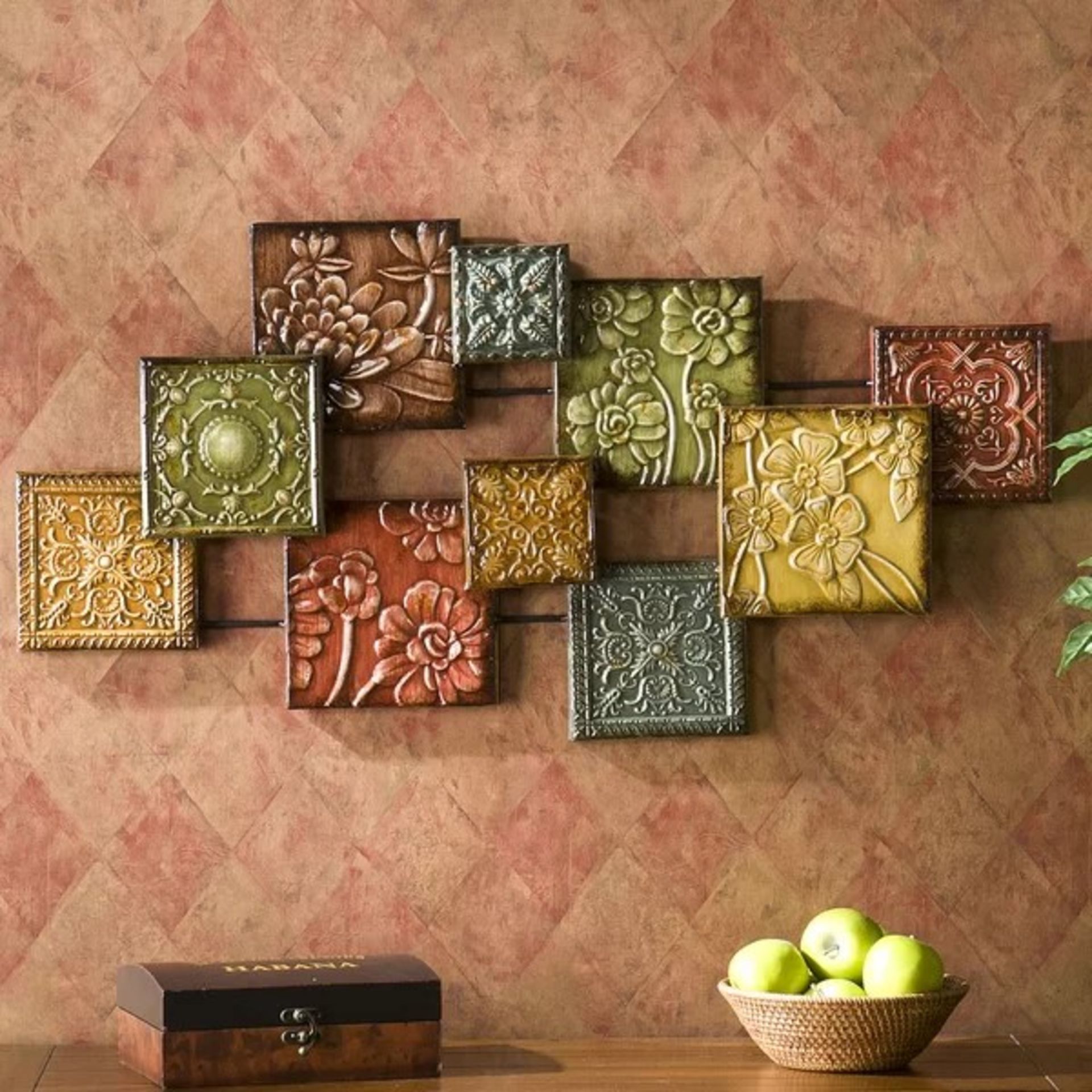 RRP £91.99 - Square Panel Wall Décor - Image 2 of 2