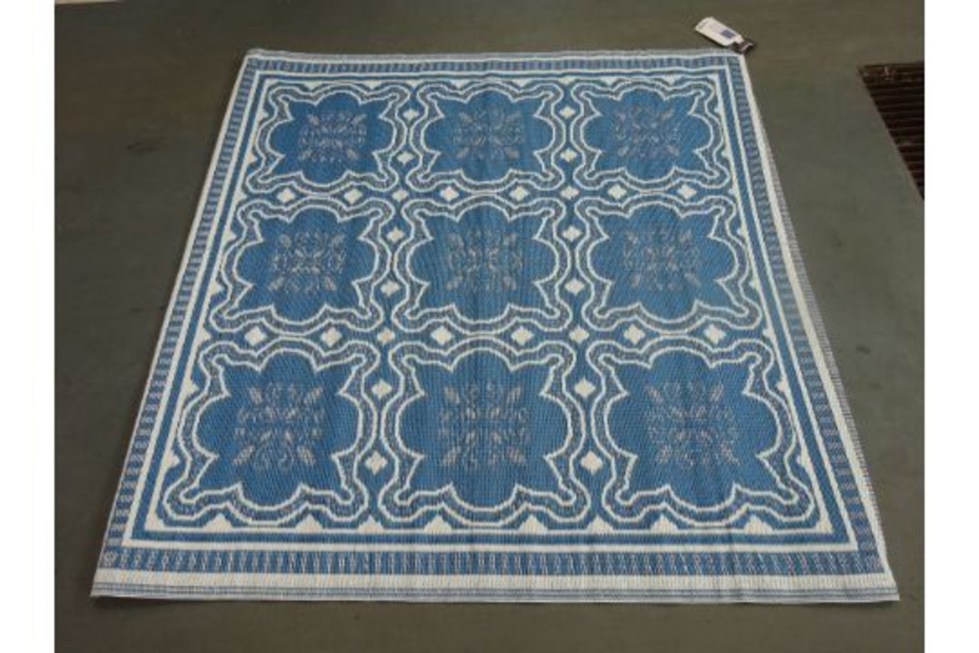 New Fallen Fruits Blue & White Indoor/Outdoor Rug - 1.2m x 1.8m