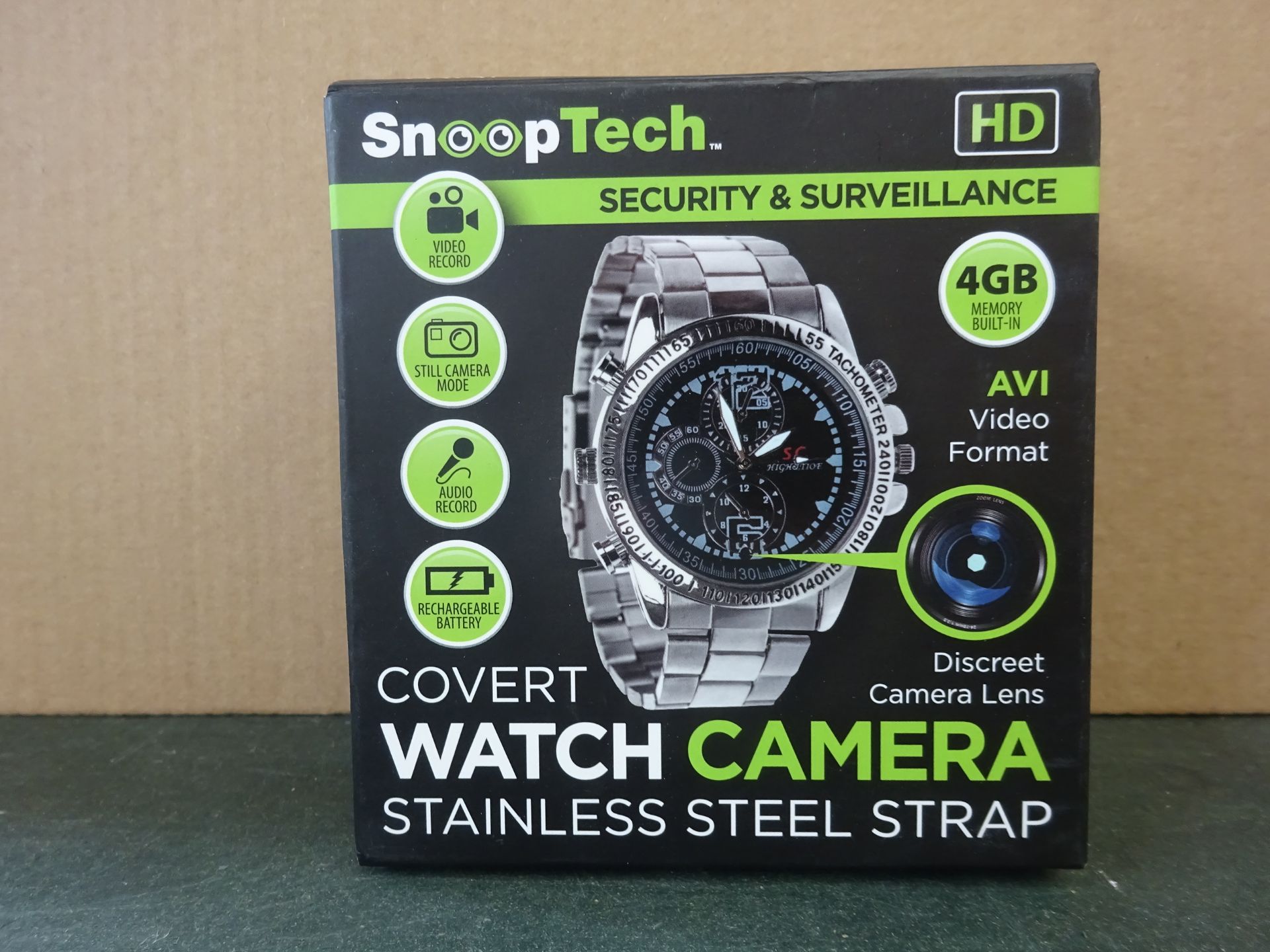 Covert Watch Camera - 4gb memory built in - stainless steel strap