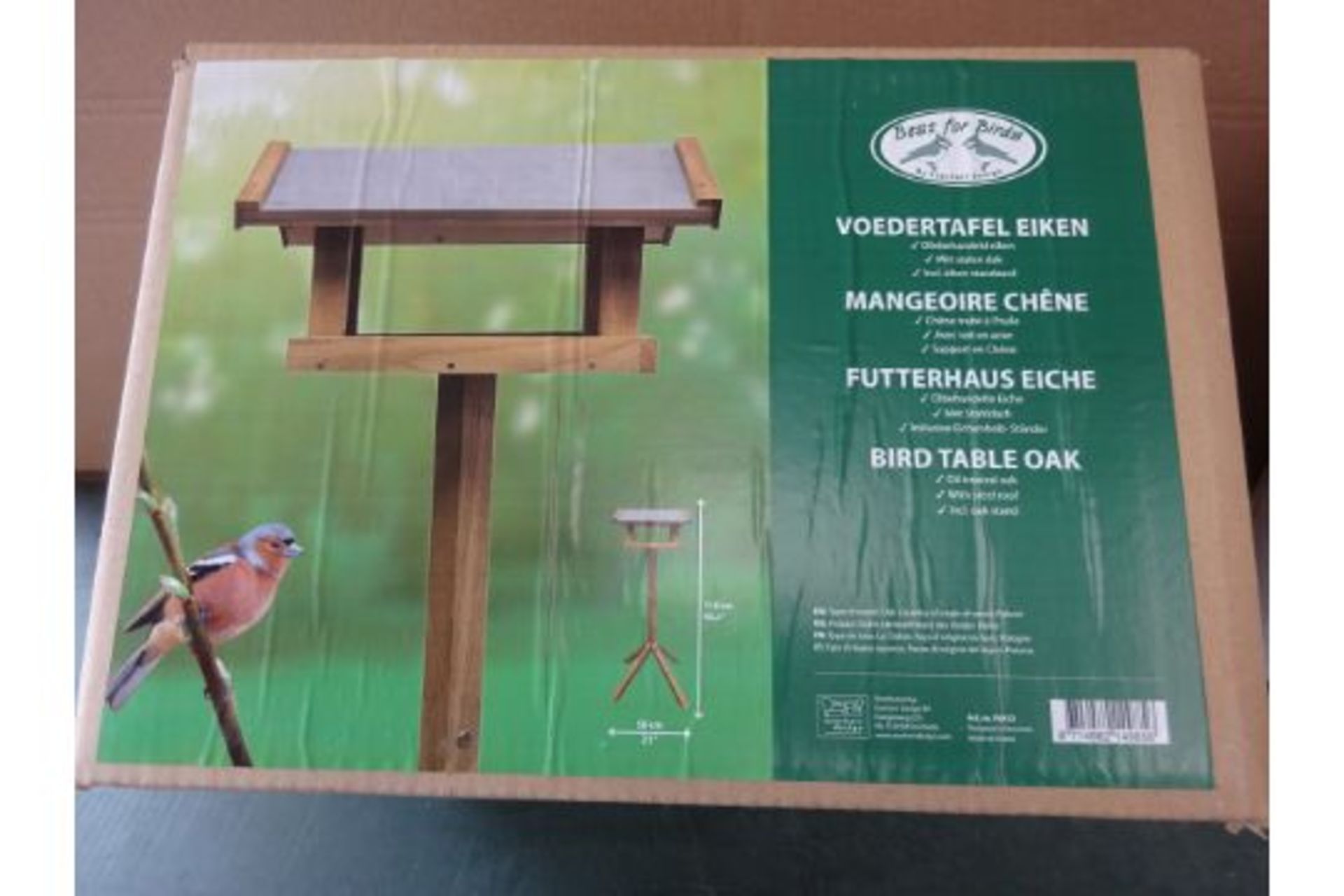 RRP £129.99 - New Fallen Fruits 117cm Oak Bird Table