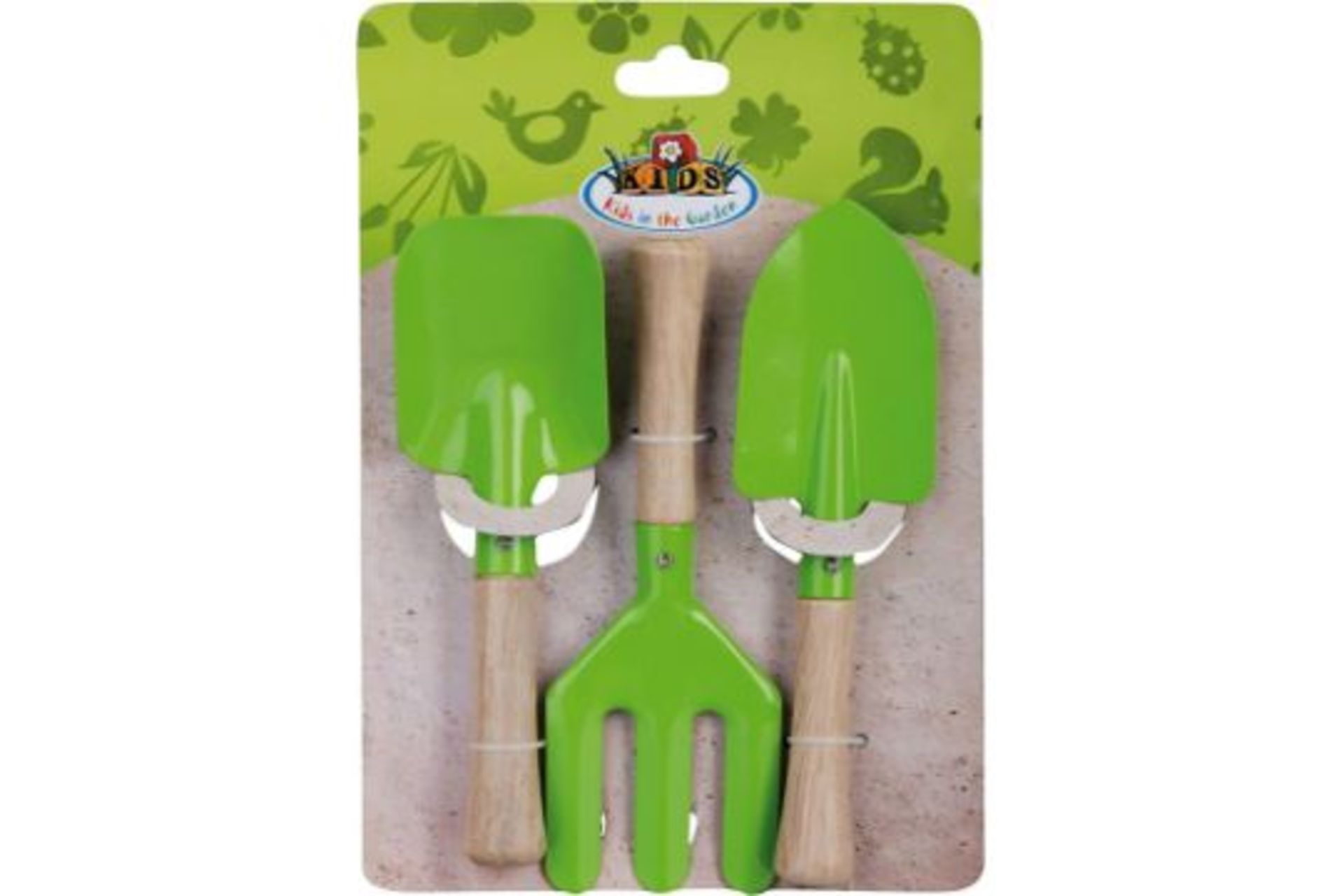 RRP £7.99 - Esschert Design Metal & Wooden Handled Children's Garden Fork and Trowel Set