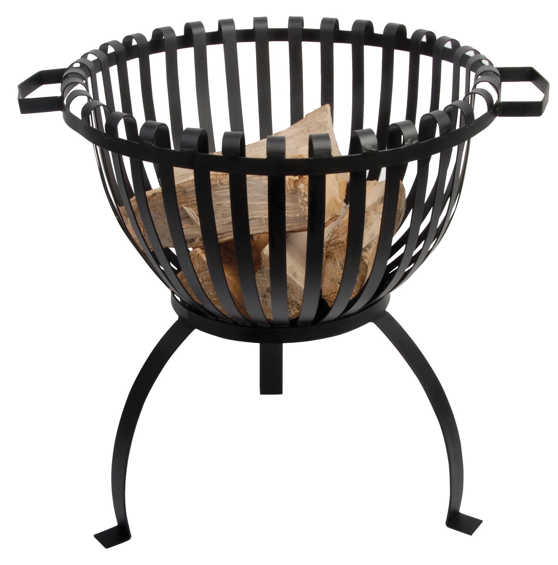 RRP £99.99 - FF102 New Black Tulip Fire Basket - COLLECTION OR PALLET DELIVERY ONLY - Image 2 of 2