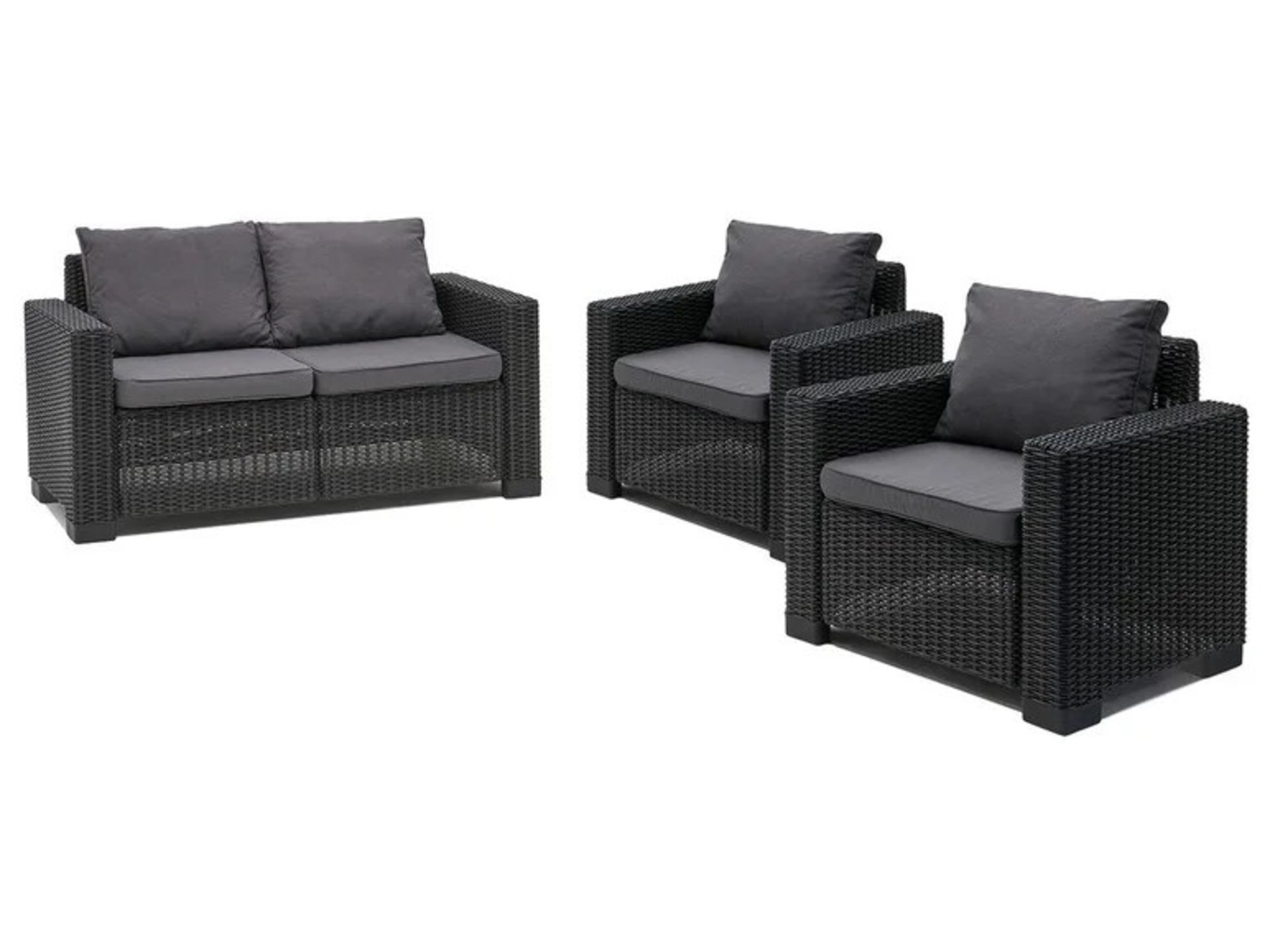 RRP £599.99 - New Keter California Two Seater Sofa & Two Chairs Set