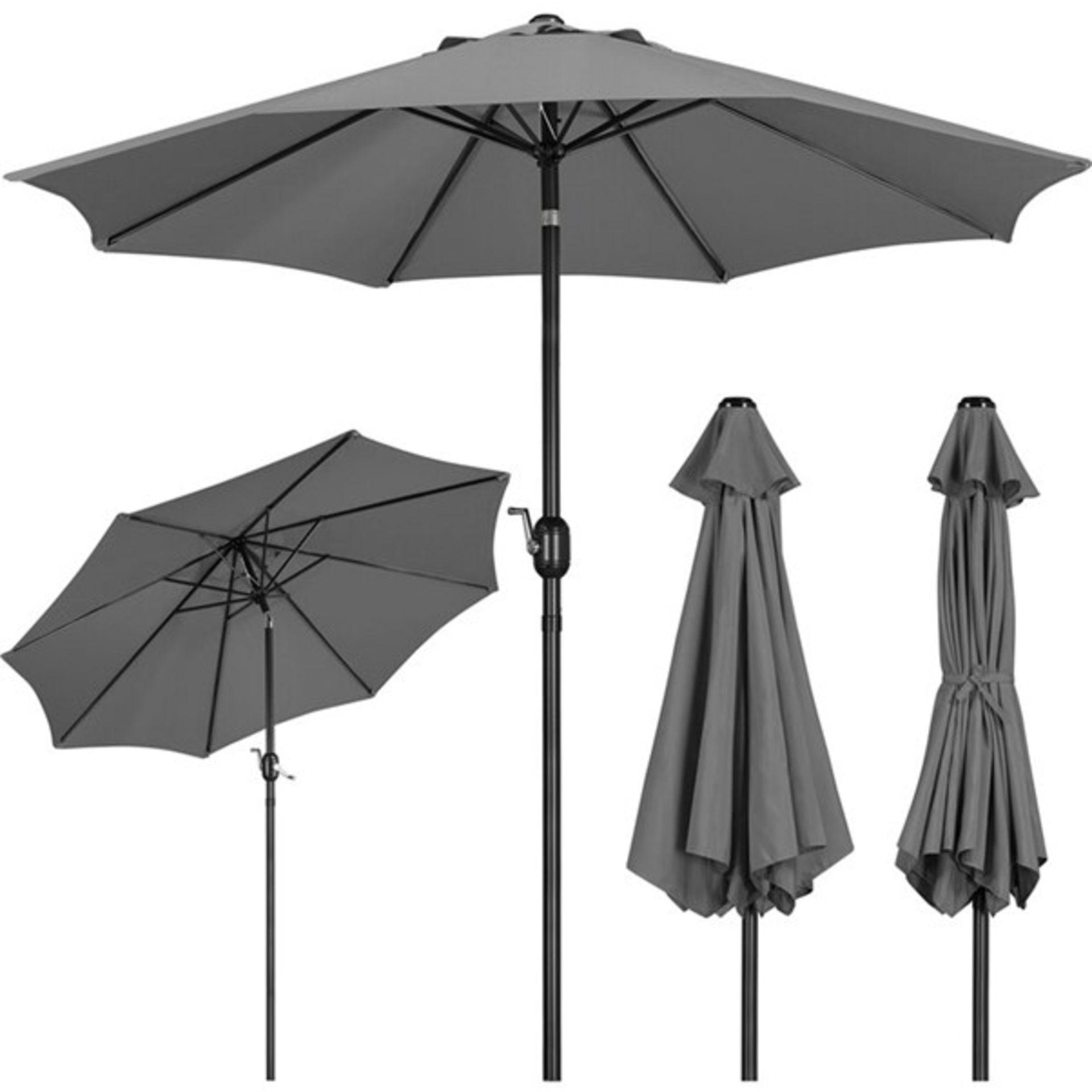 RRP £85.99 - Arnoldine 2.6m Traditional Parasol - 261 W x 261 - With a few minutes of assembly, this - Image 2 of 3