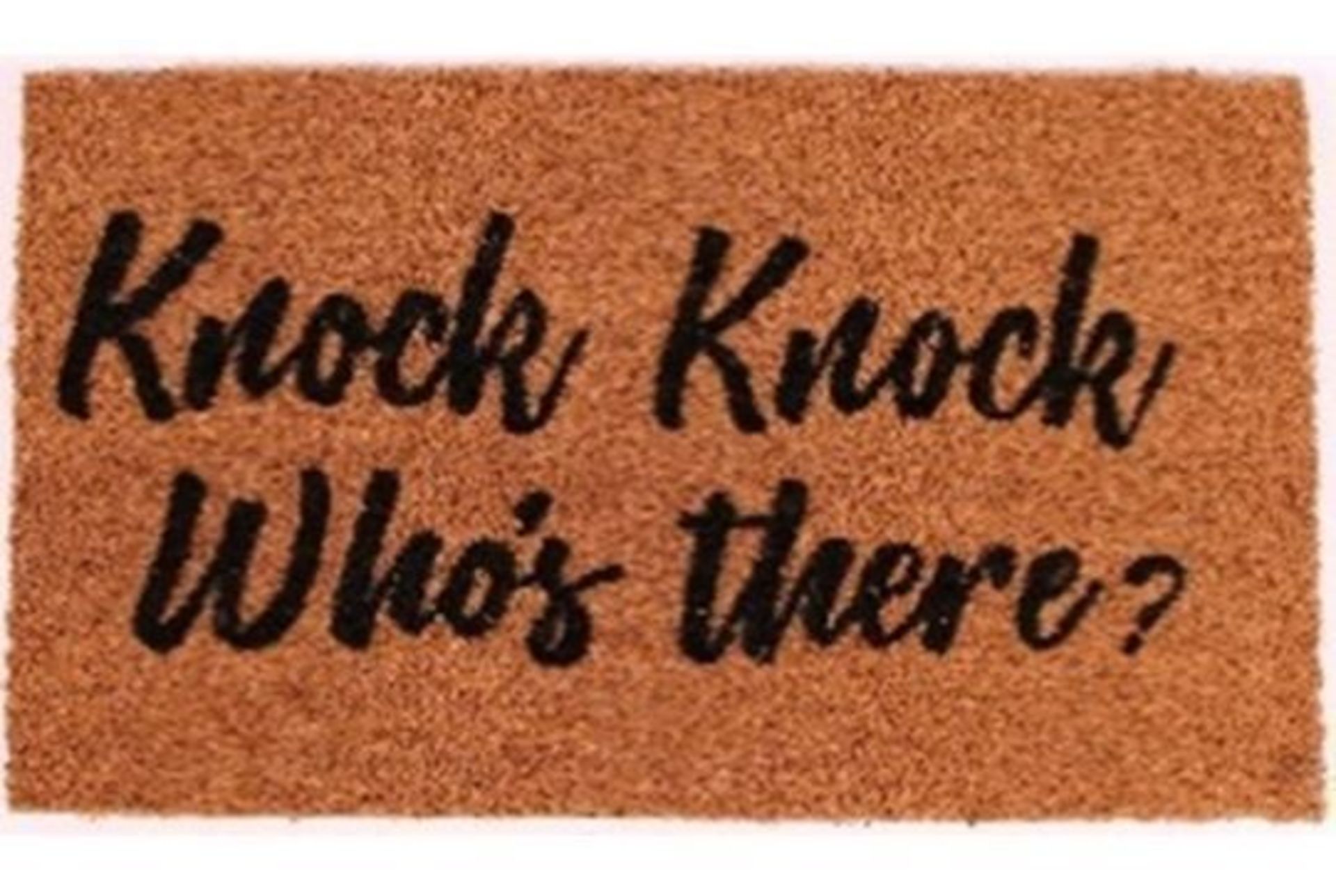 New Knock Knock Whos There Heavy Wearing Door Matt - 40cm H x 70Cm W x 1.5cm D