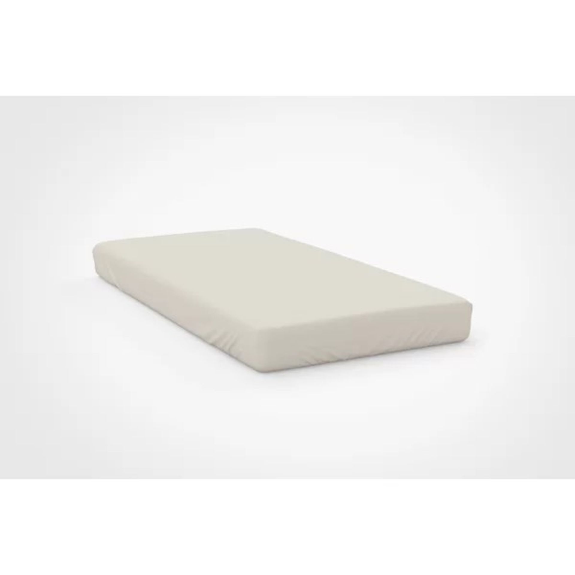 RRP £25 - 200 TC 50/50 Percale Polycotton Fitted Sheet - Size: Kingsize (5'), Colour: Ivory