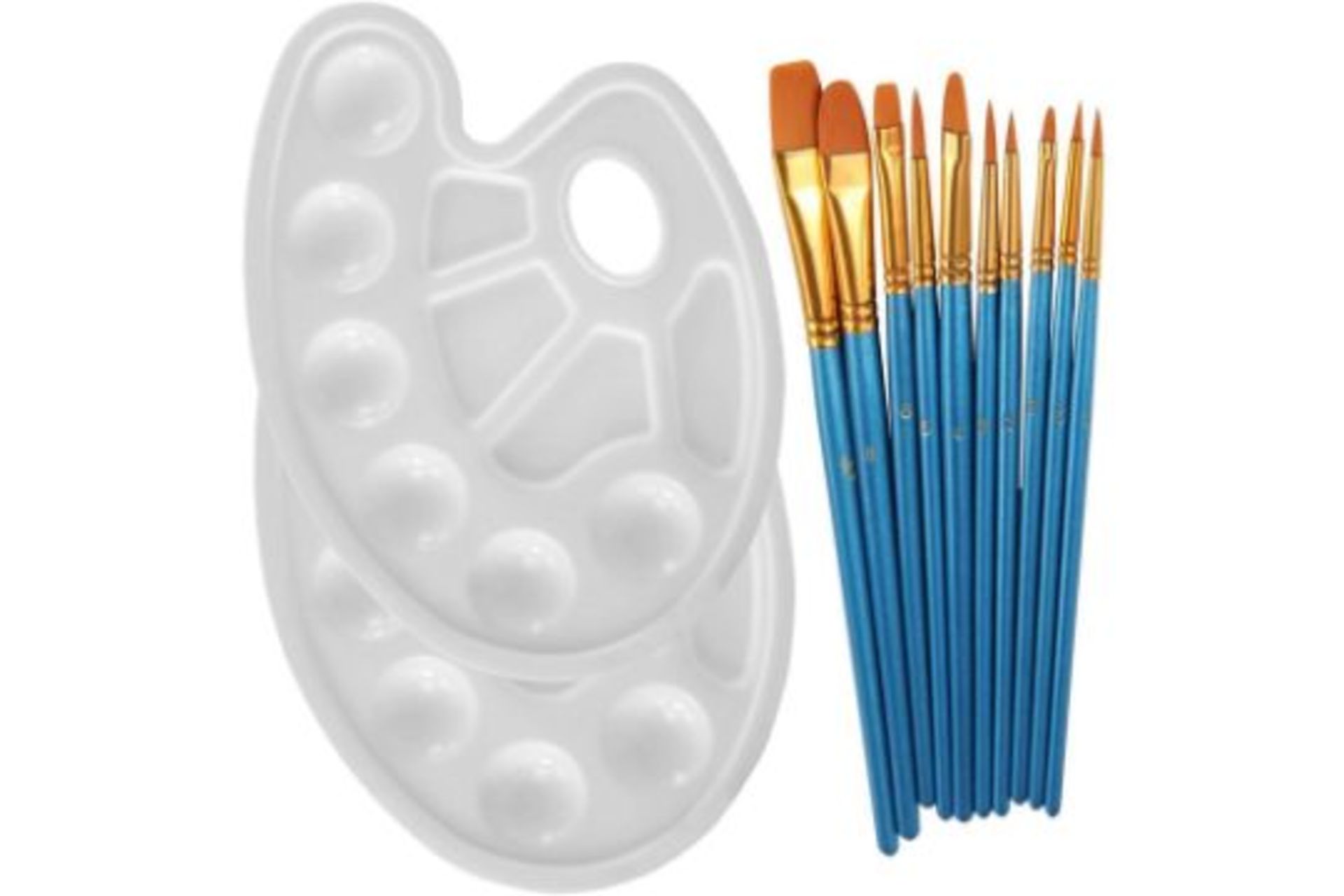 New Artist Paint Brush Set With Two Paint Trays