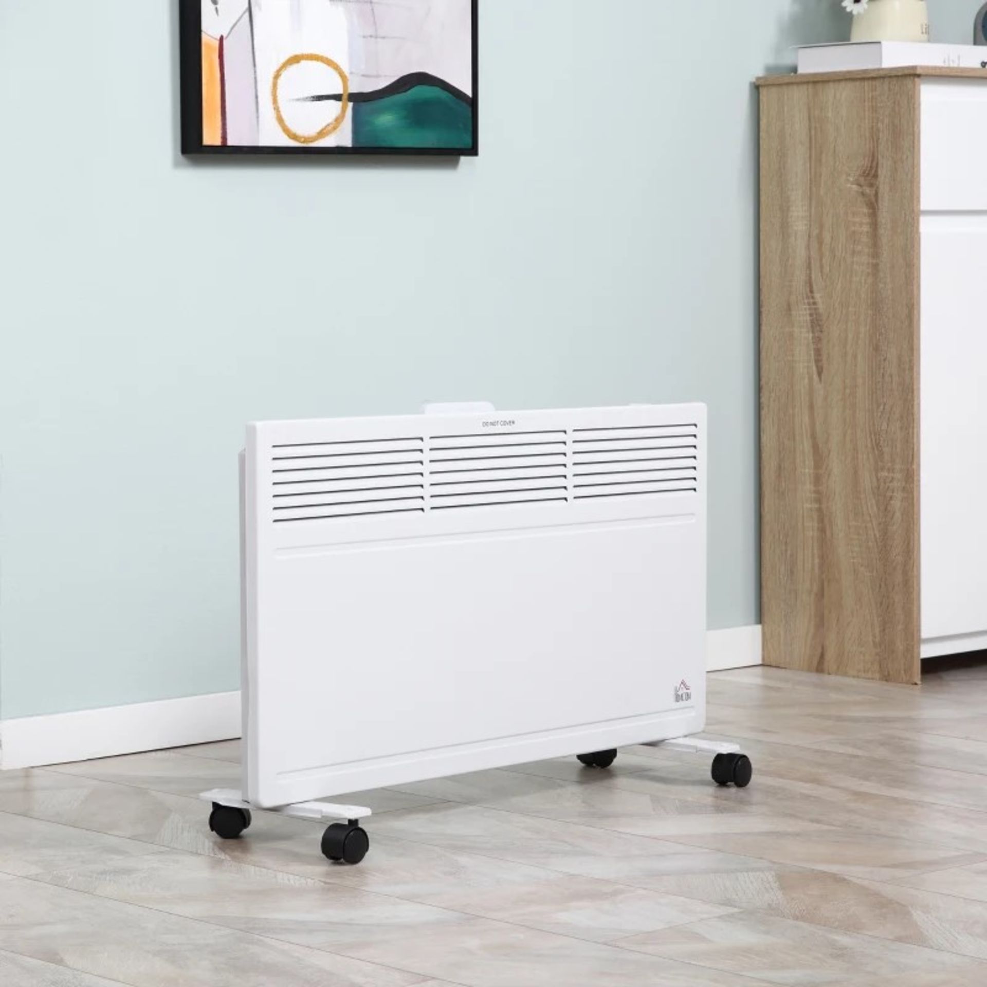 RRP £69.99 - Convector Radiator Heater Freestanding or Wall-mounted w/ Adjustable Thermostat -