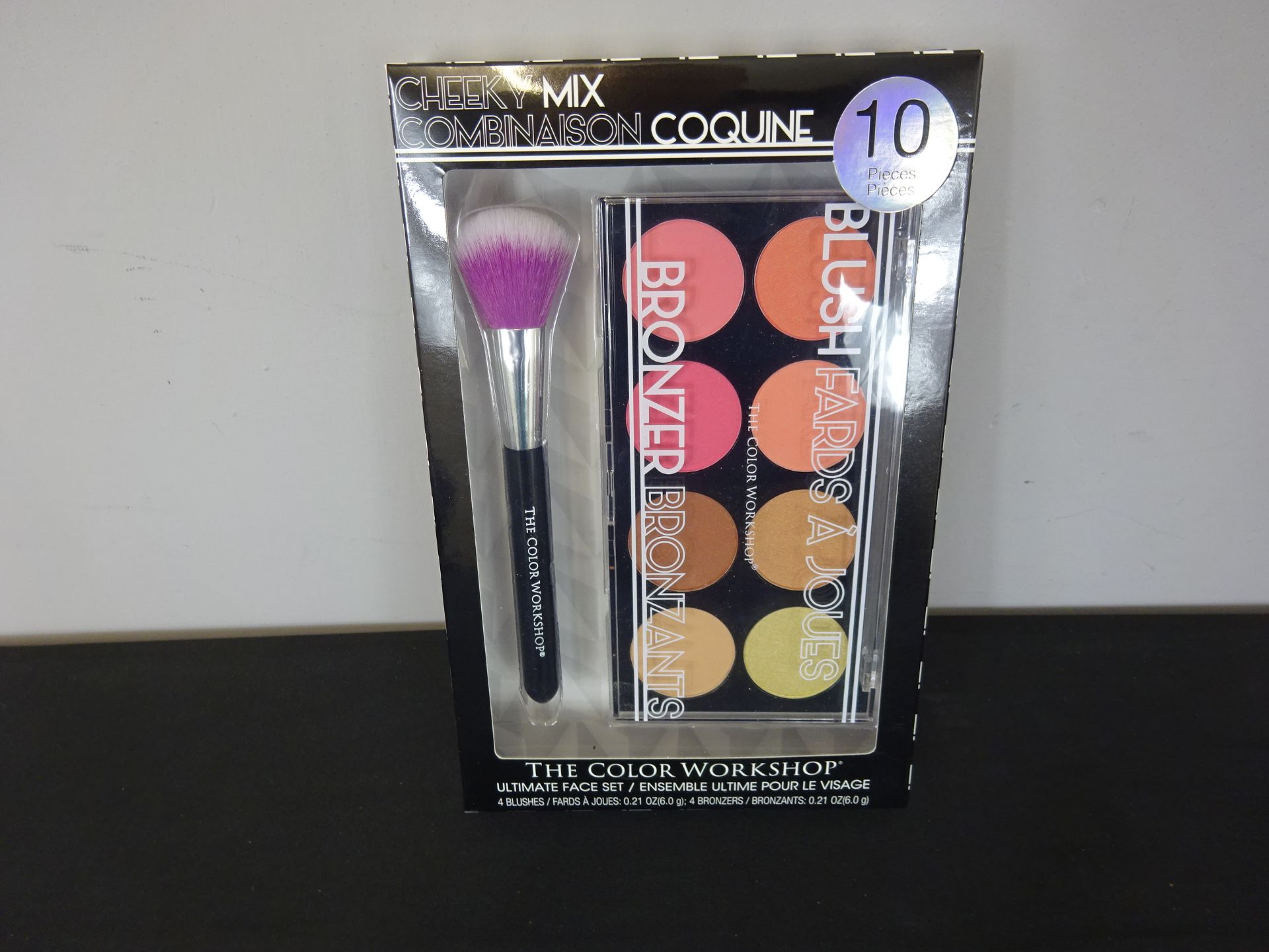 New 10pc The Colour Workshop Ultimate Face Set - Brush, 4 Blushes & 4 Bronzers