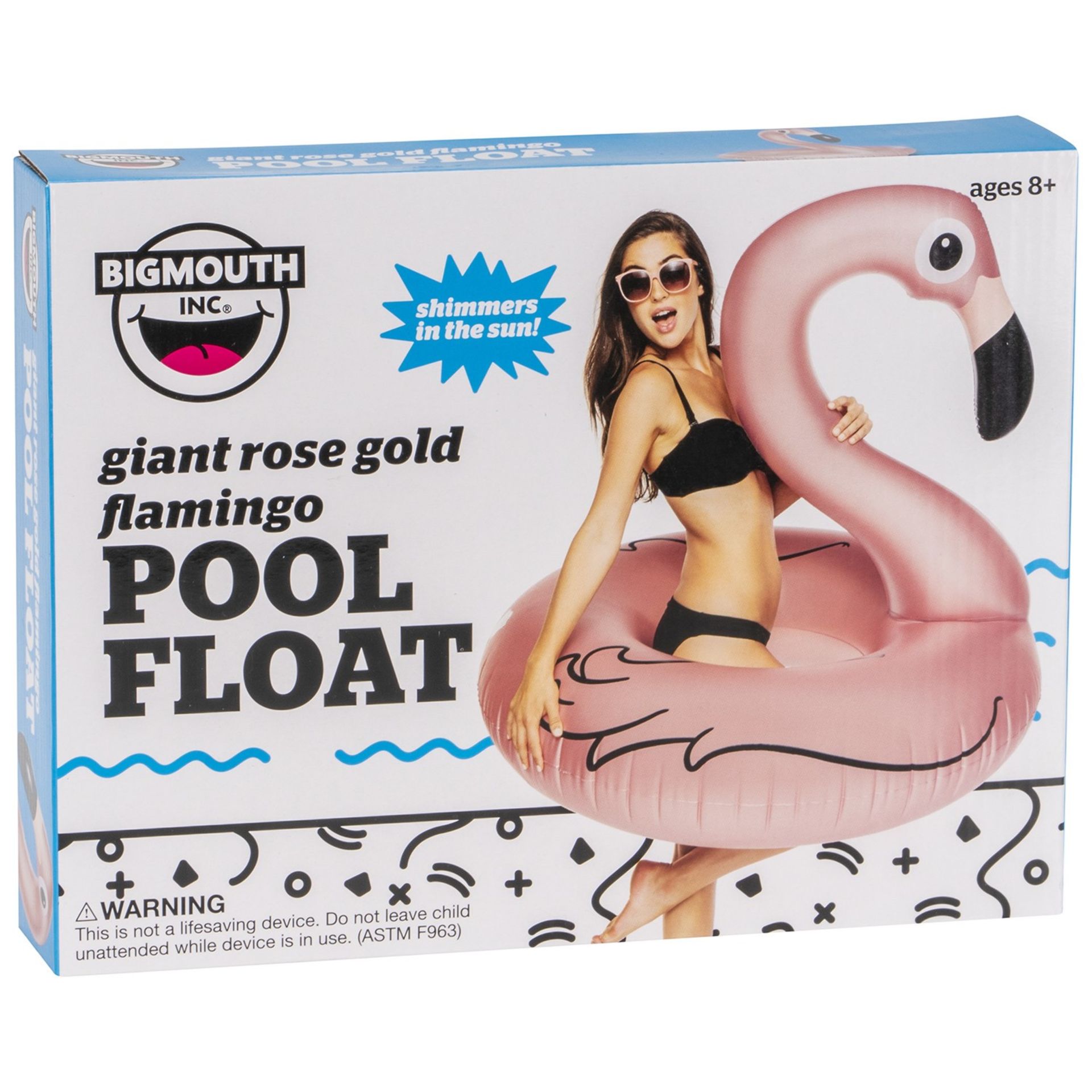 New Giant Rose Gold Flamingo Pool Float - 122 x 122 x 108cm