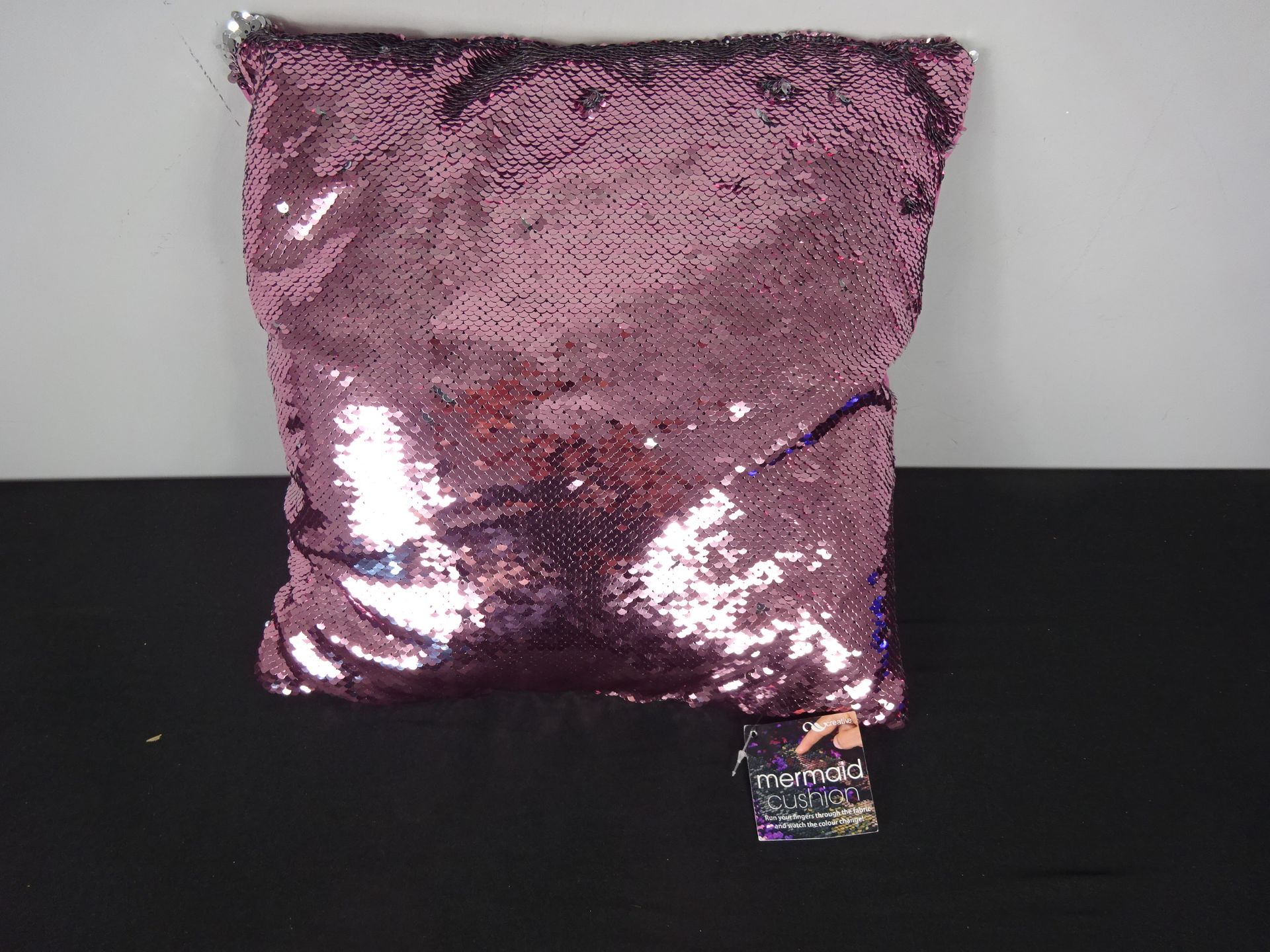 New Pink Mermaid Sequin Pillow