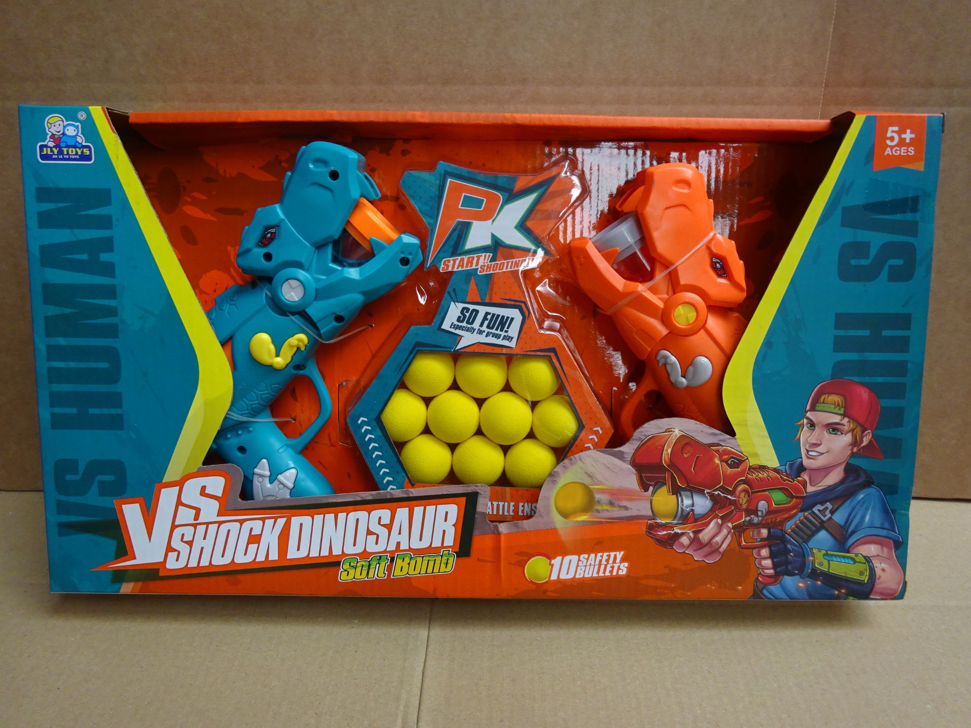 VS SHOCK DINOSAUR SOFT BOMB SHOOTERS WITH 10 SOFT BULLETS