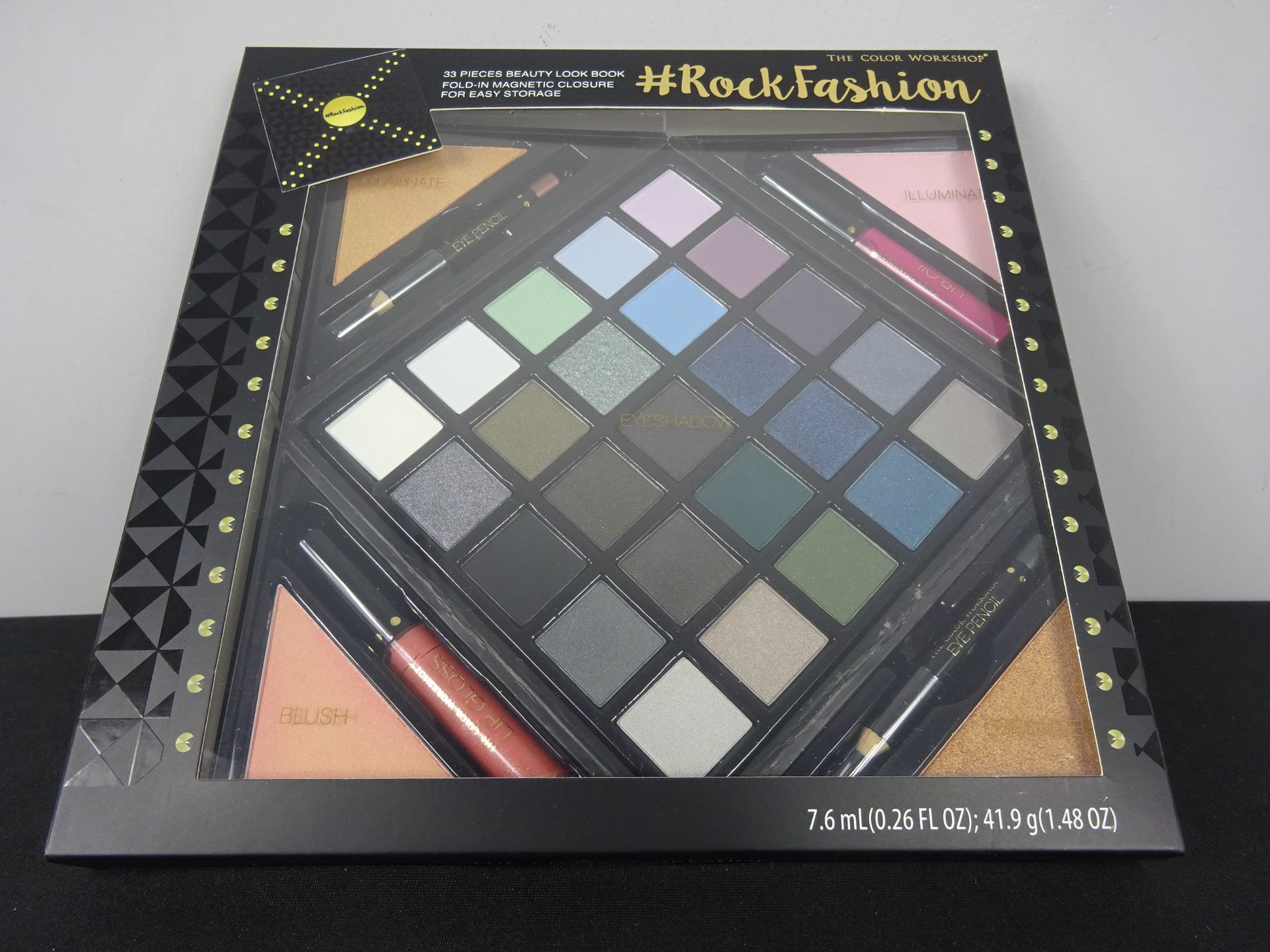 New The Colour Worshop Rockfashion 33pc Eyeshadow Beauty Look Book