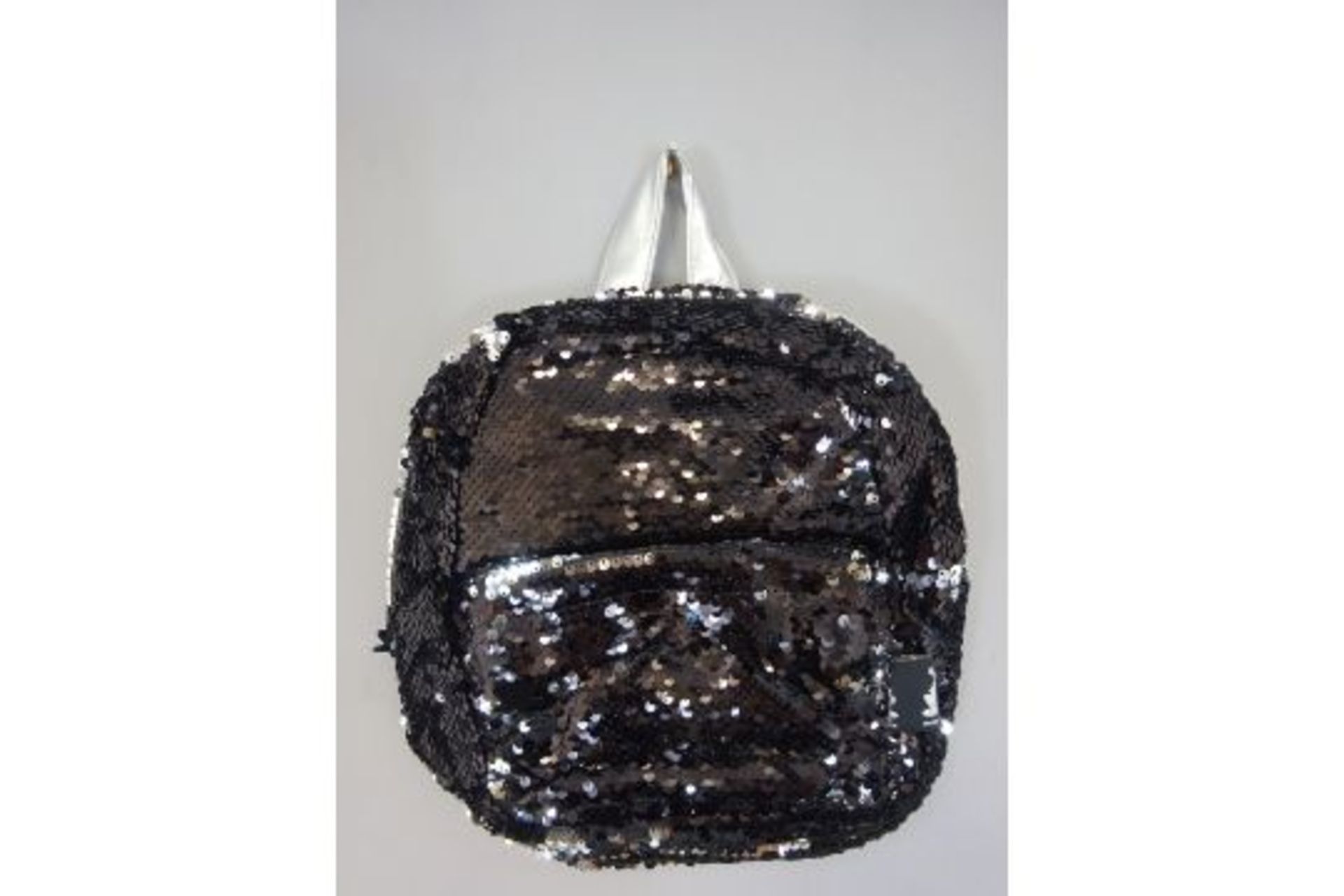 New Black & Silver Sequined Kids Backpack