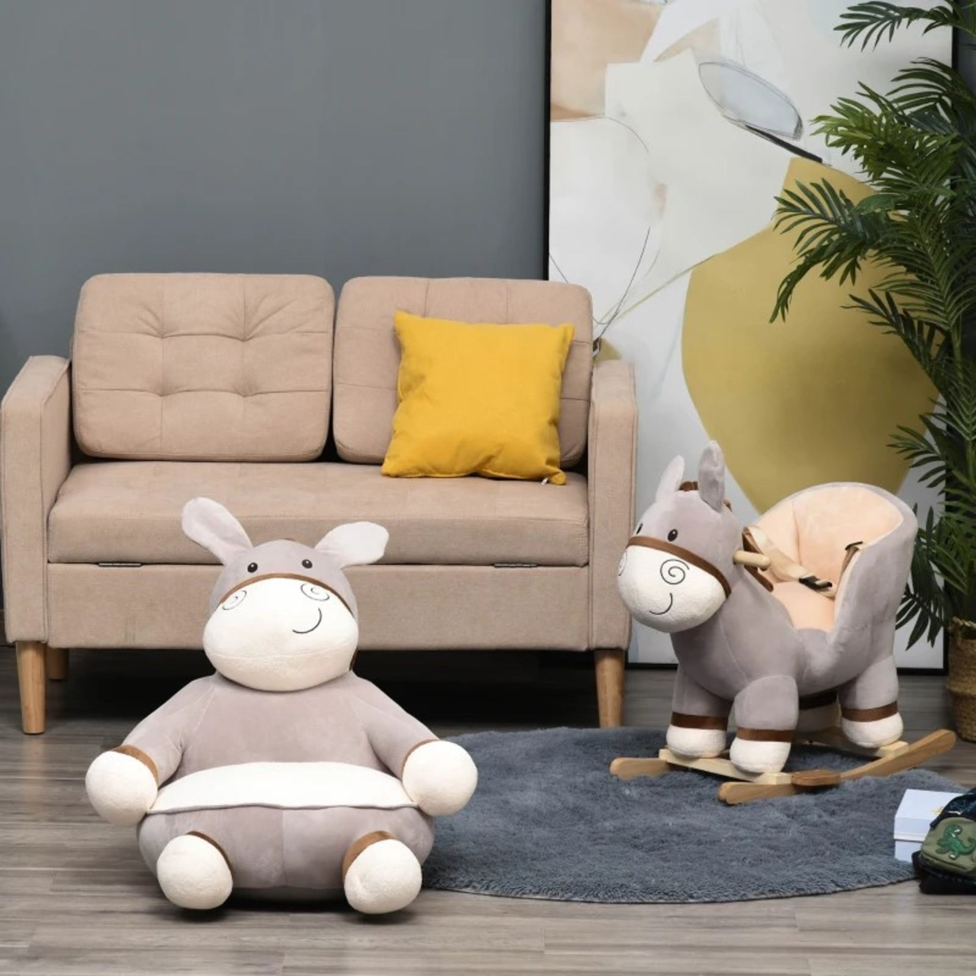 RRP £79.99 - Kids Donkey-Designed Armchair – Grey