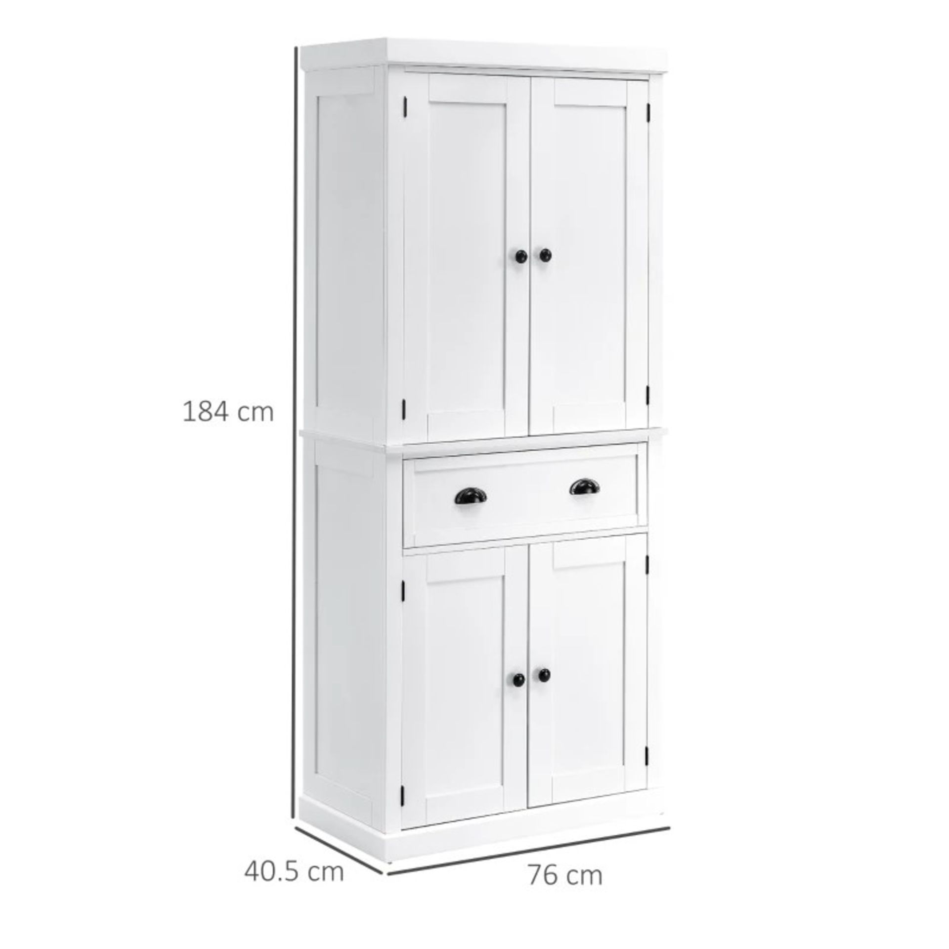RRP £232.99 - Traditional Colonial Freestanding Kitchen Cupboard Storage Pantry Cabinet - 76L x 40. - Image 2 of 4