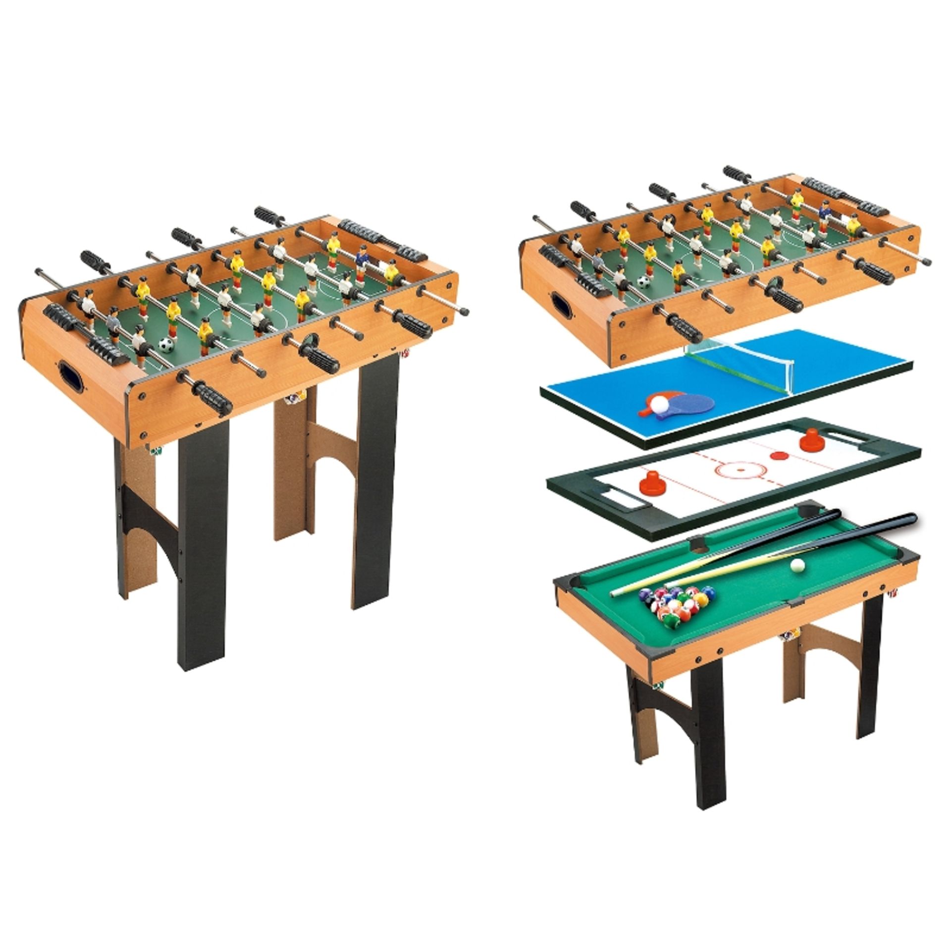 RRP £90.99 - 4-In-1 Multi Game Table, 87x43x73 cm-Multi Colour