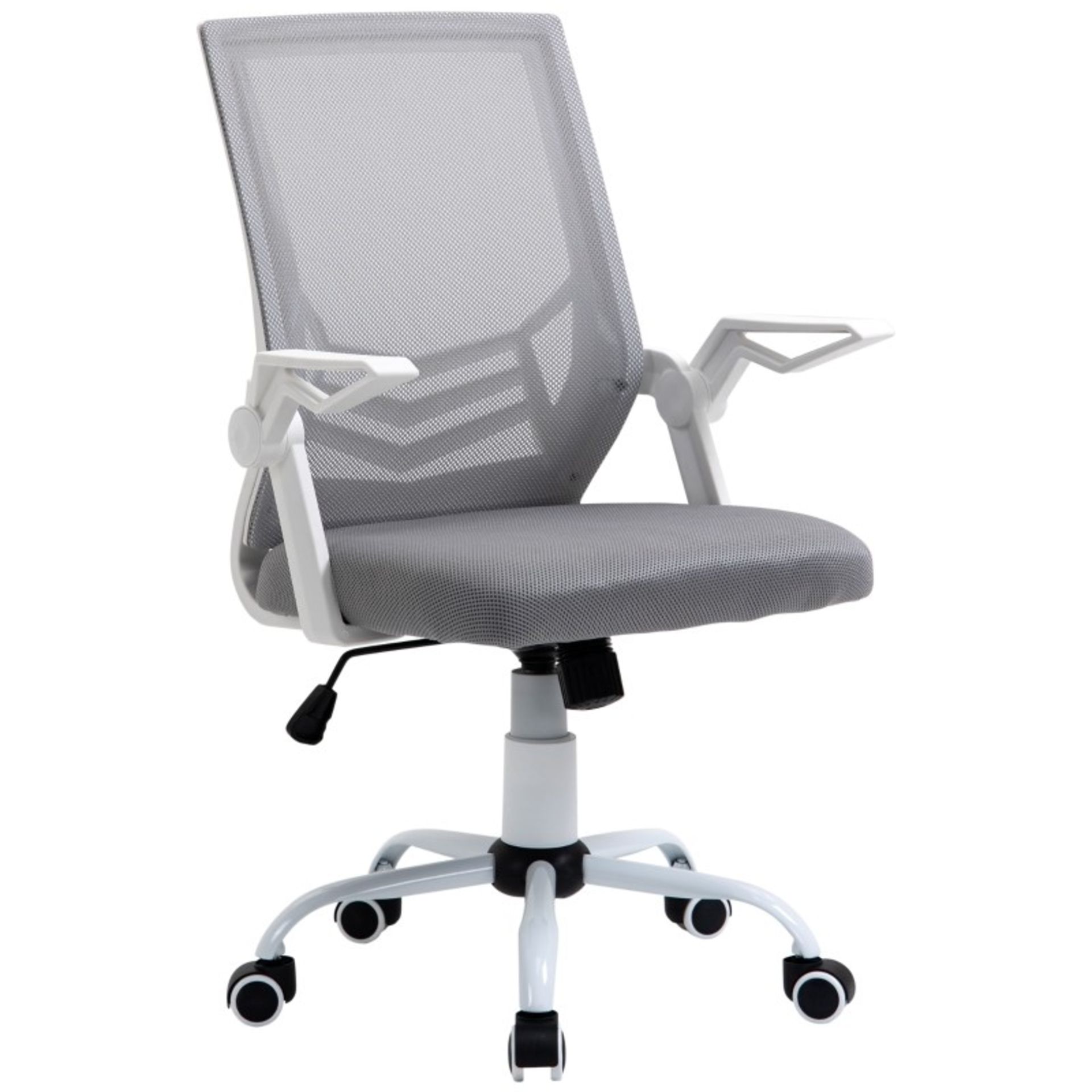 RRP £109.99 - Vinsetto Mesh Home Office Chair Swivel Task Computer Desk Chair w/ Lumbar Support,