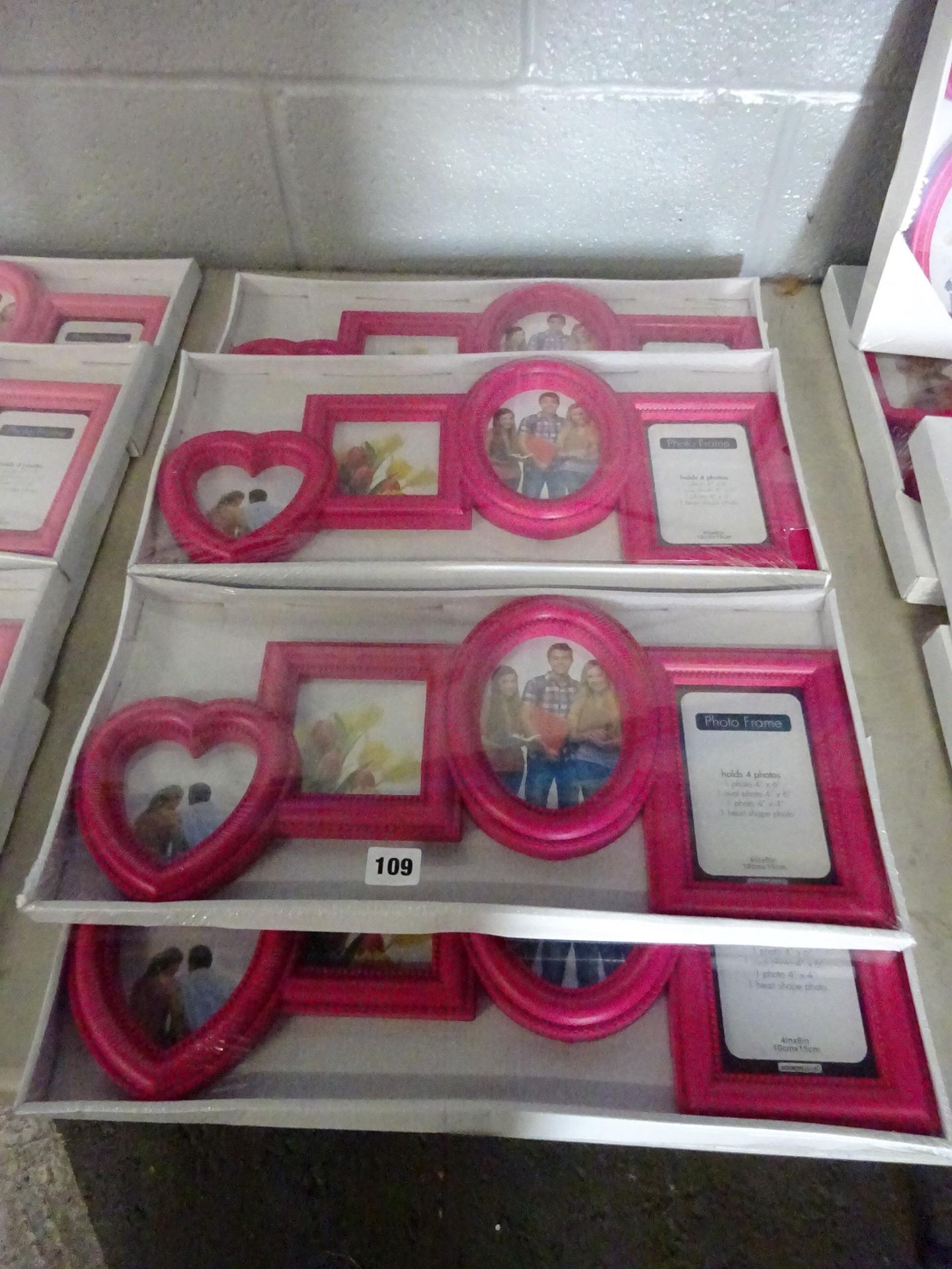 5 DARK PINK 4PC PHOTO FRAMES