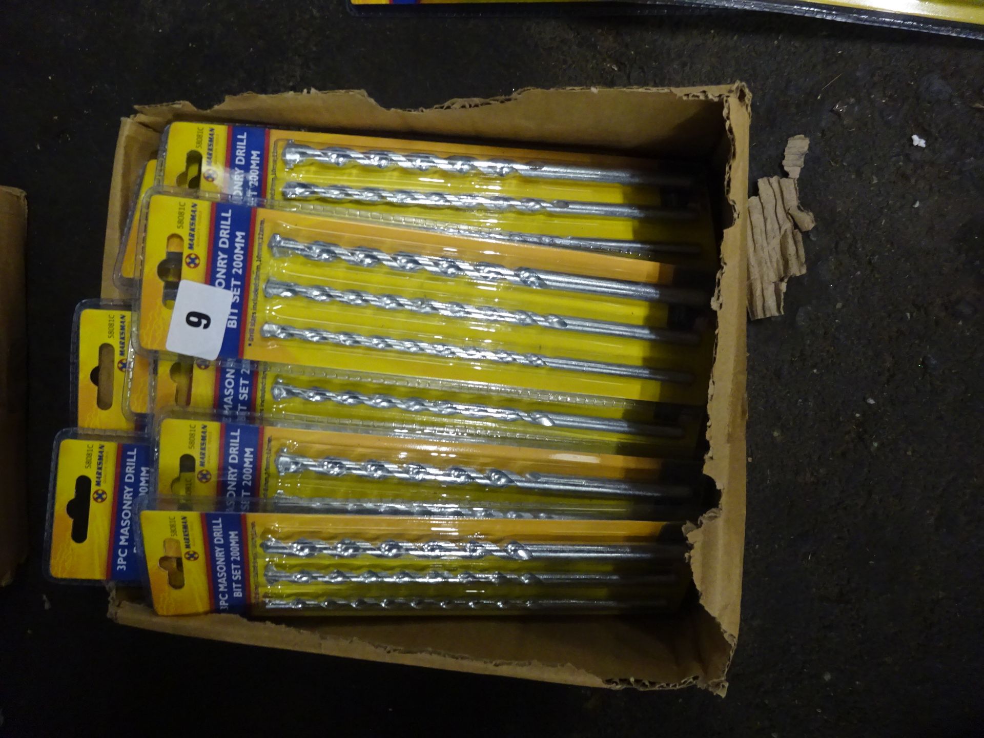 12 PACKS OF 3PC MASONARY DRILL BIT SETS 200 MM