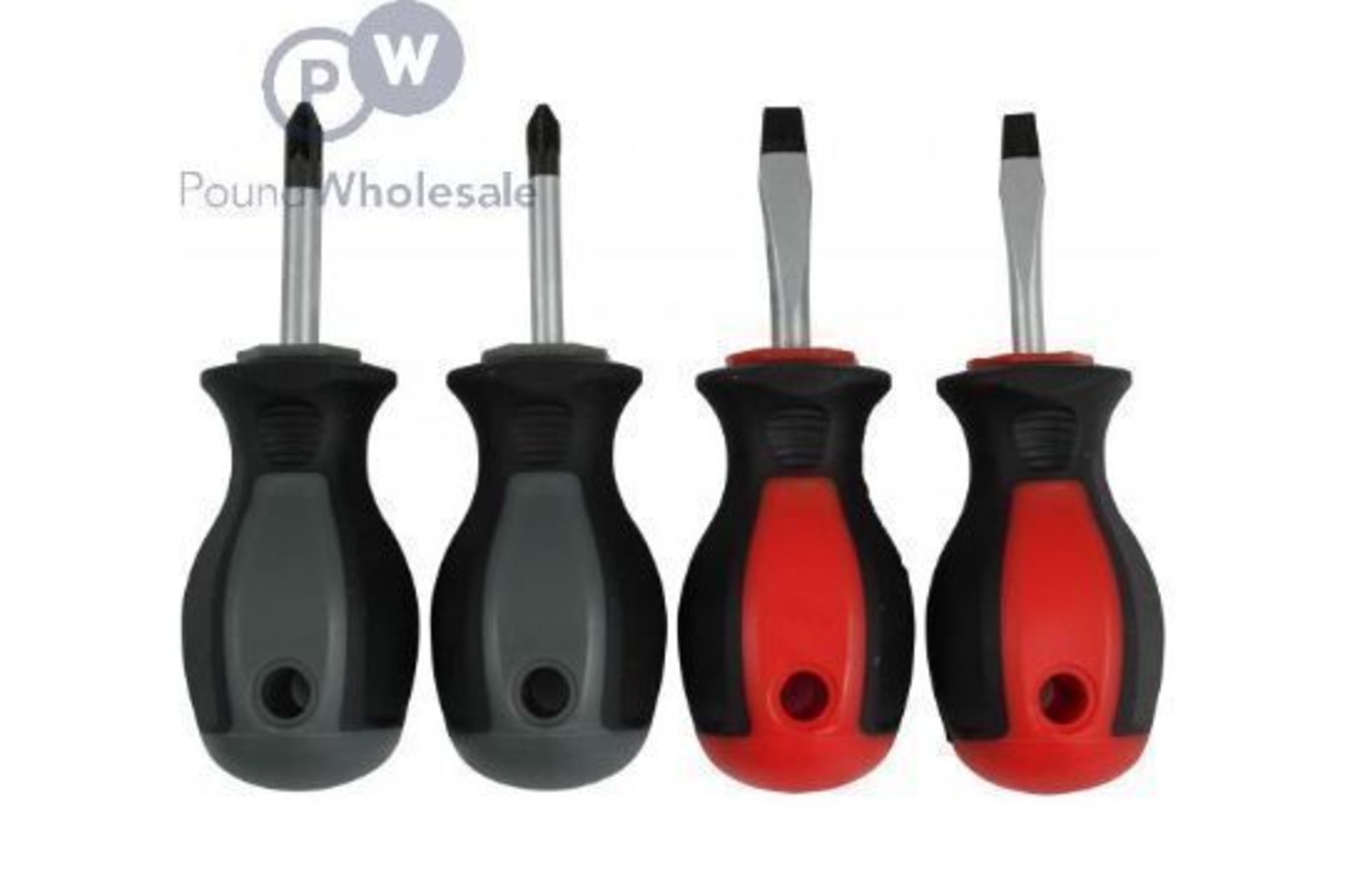 New Dekton 4pc Stubby Screwdriver Set