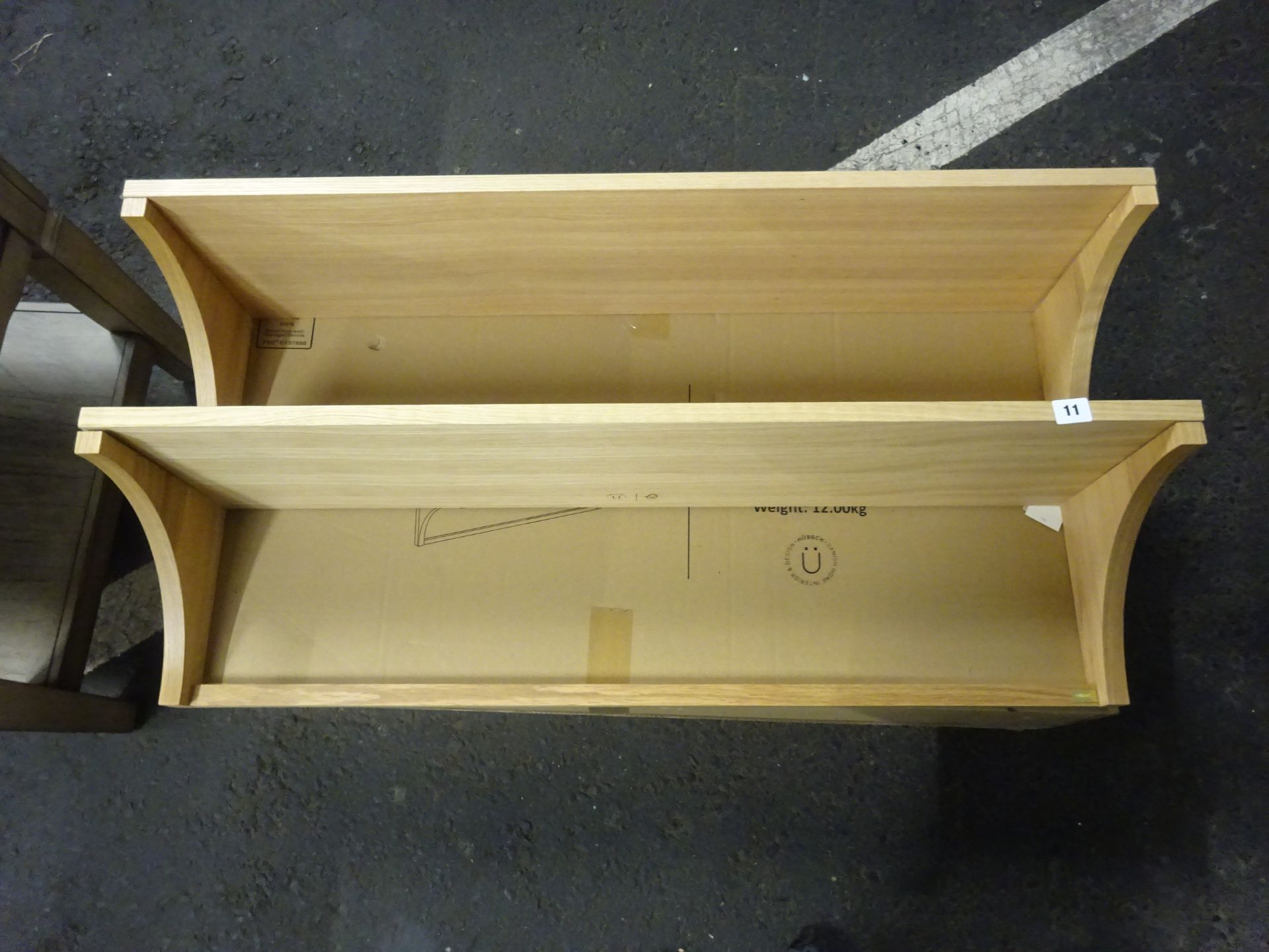 RRP £150 - Cox & Cox Oak Two Tier Shelf - SHELF LOOSE, JUST NEEDS GLUEING - NO VAT - Image 2 of 3