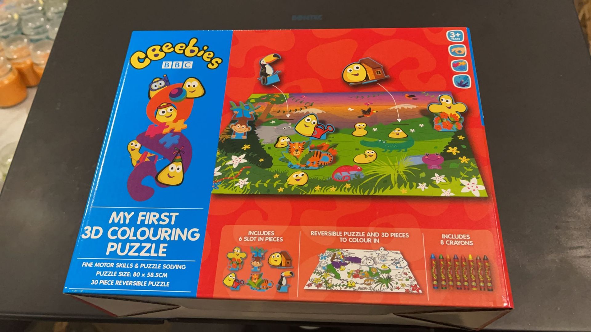 NEW CBEEBIES MY FIRST 3D COLOURING PUZZLE WITH CRAYONS