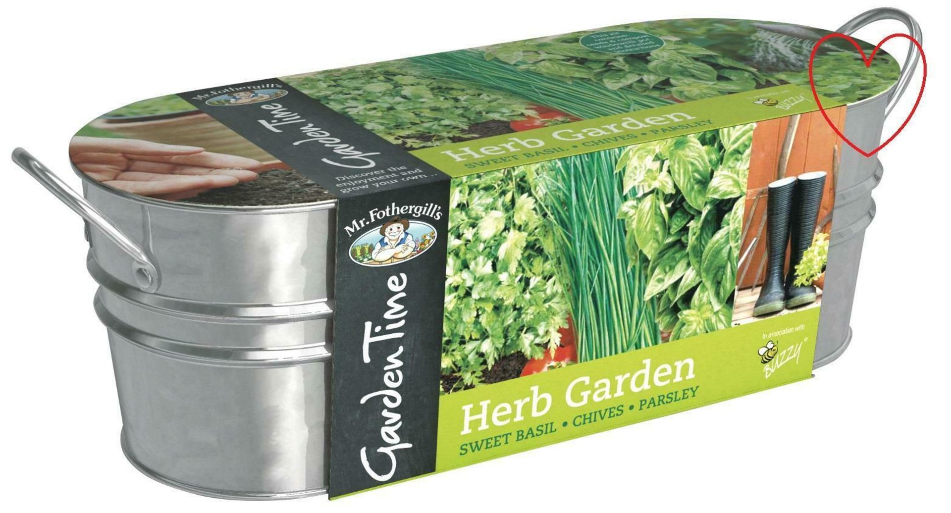 New Mr Fothergills Herb Garden Growing Kit - Sweet Basil, Chives & Parsley - Image 2 of 2