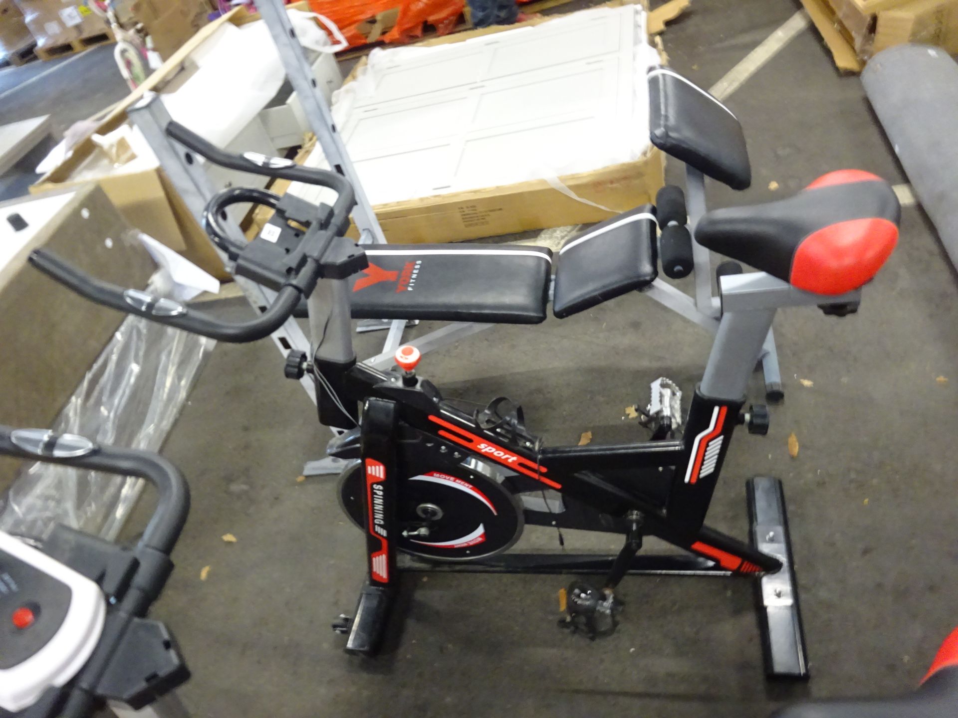 Black & Red Exercise Bike - USED - COLLECTION ONLY - One Pedal Has Fell Off