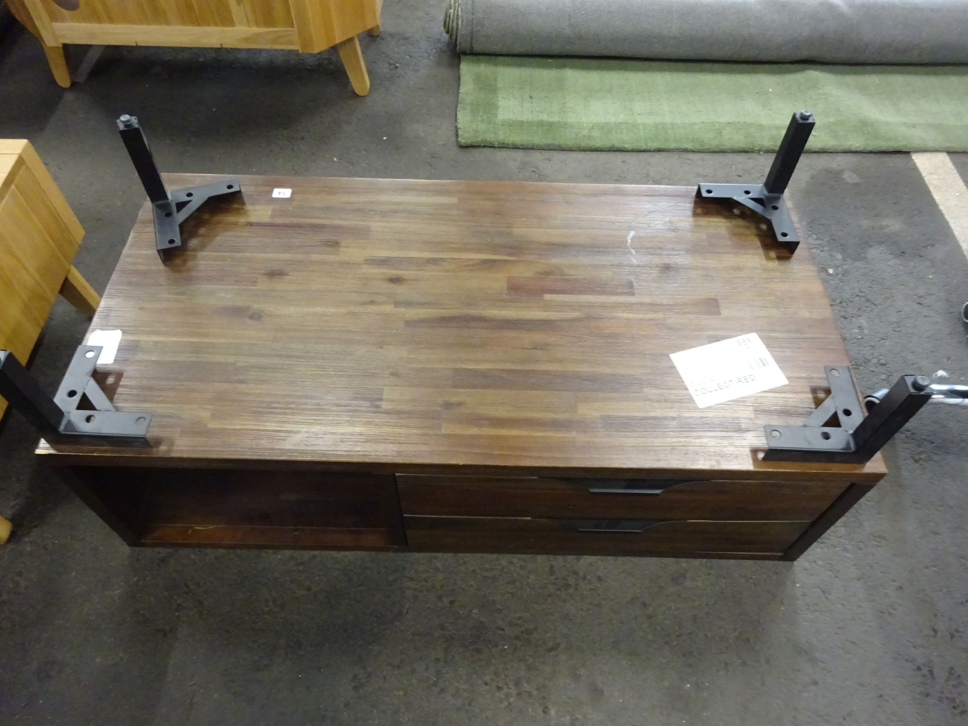 Oak Furnitureland Four Drawer Coffe Table - COLLECTION ONLY - NO SCREWS FOR LEGS - NO VAT - Image 2 of 3