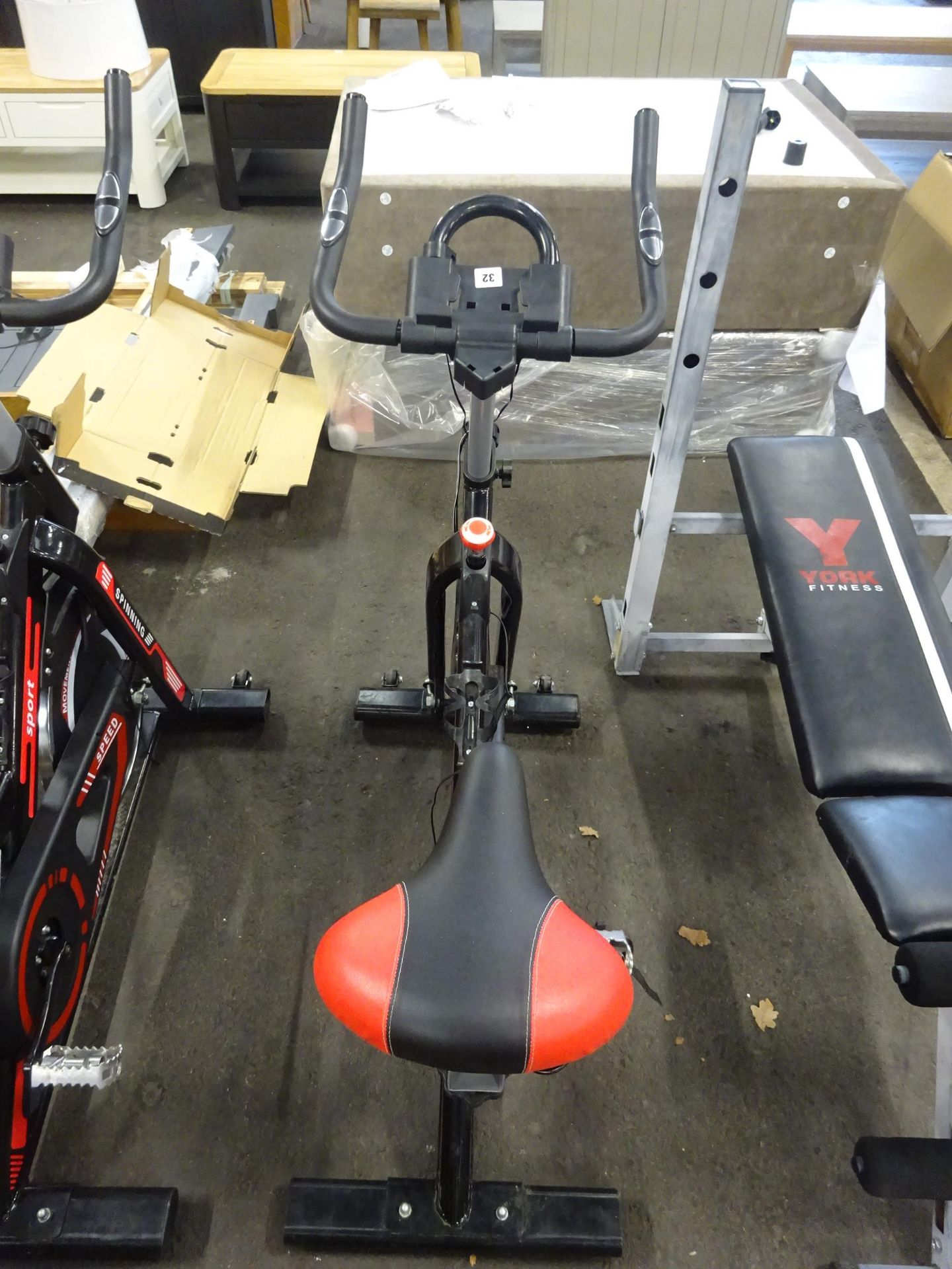 Black & Red Exercise Bike - USED - COLLECTION ONLY - One Pedal Has Fell Off - Image 3 of 3