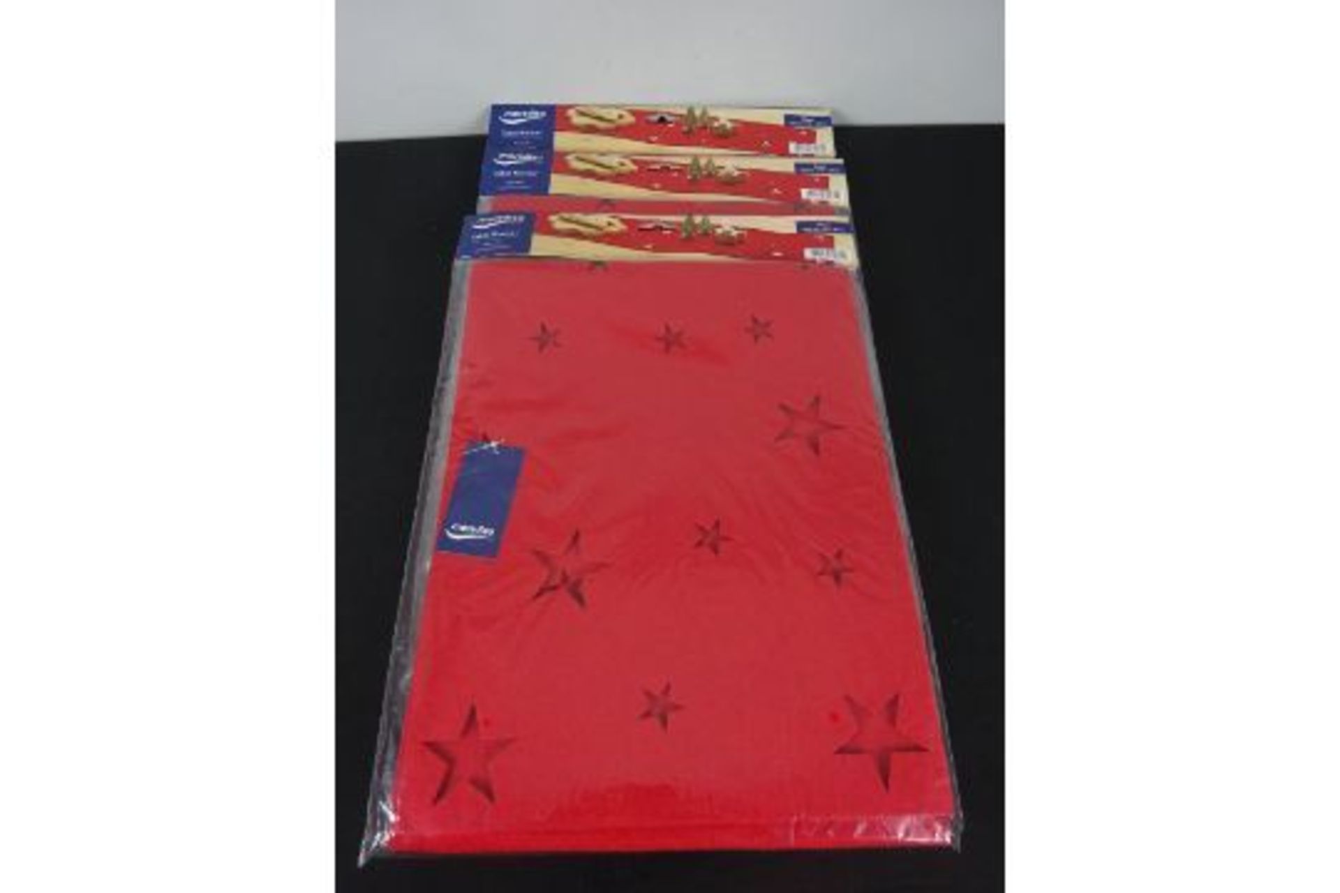 x3 120 x 30cm Red Star Table Runner