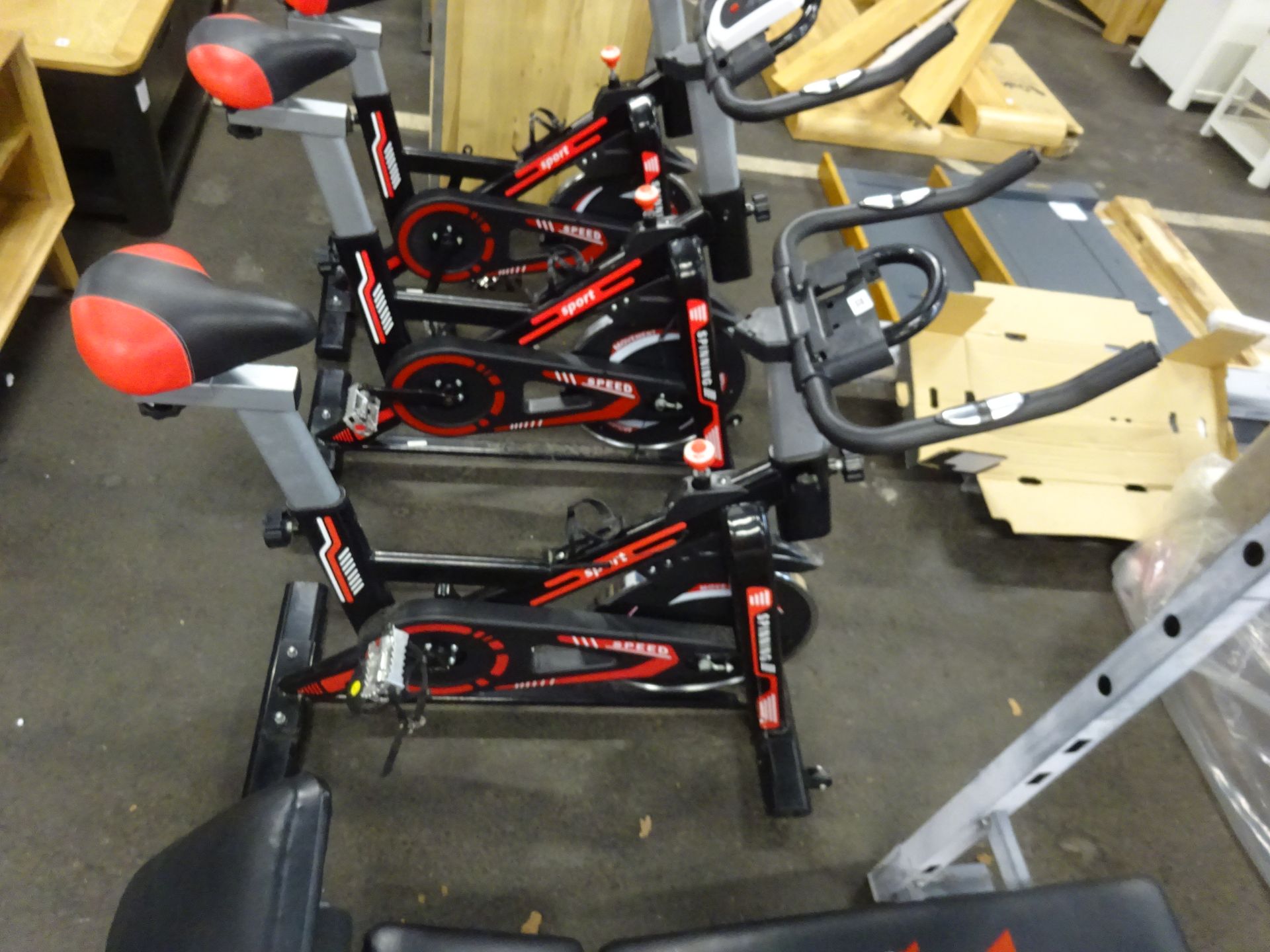 Black & Red Exercise Bike - USED - COLLECTION ONLY - One Pedal Has Fell Off - Image 2 of 3