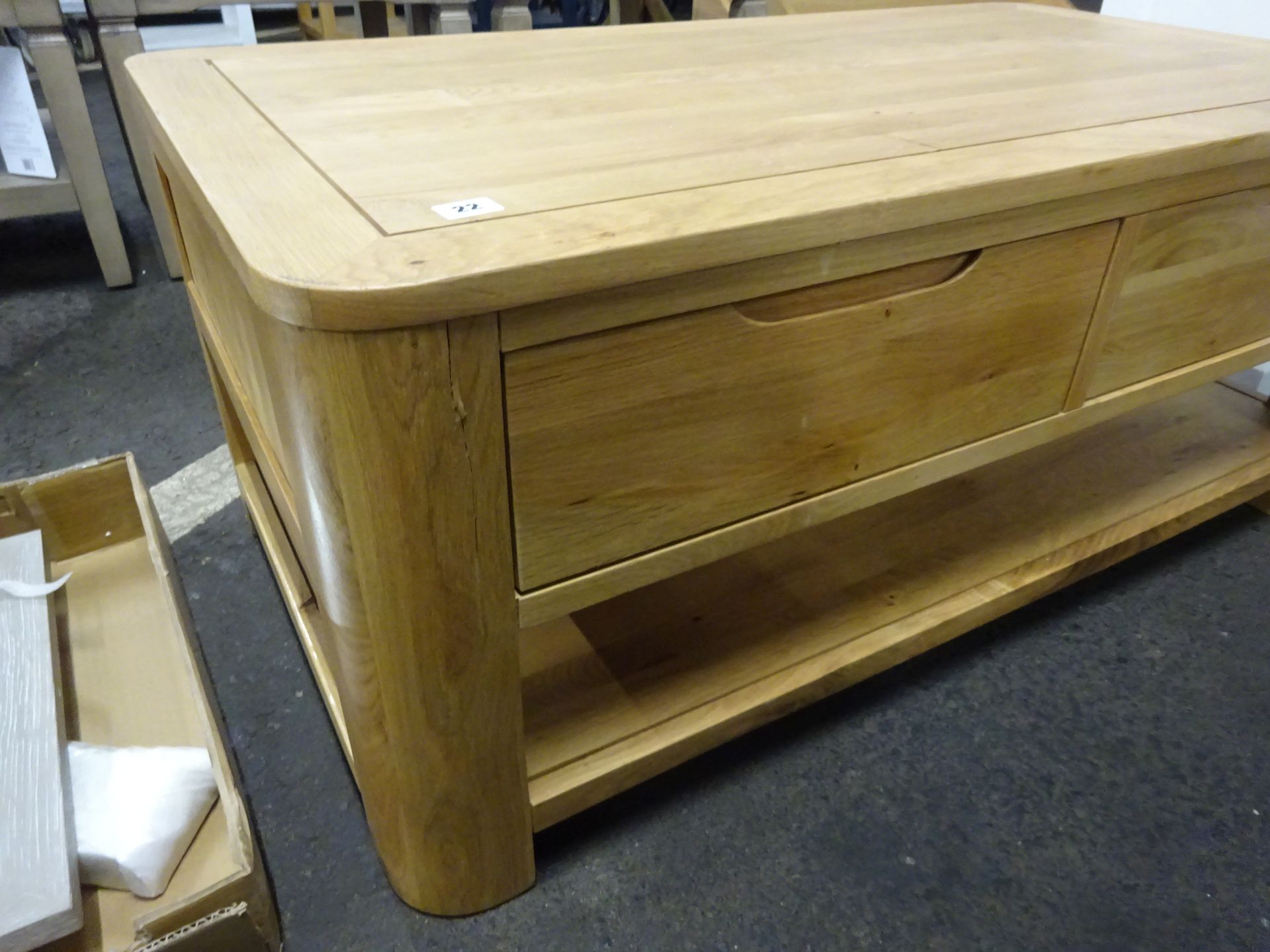 Oak Furnitureland Four Drawer Coffee Table - COLLECTION ONLY - NO VAT - Image 3 of 3