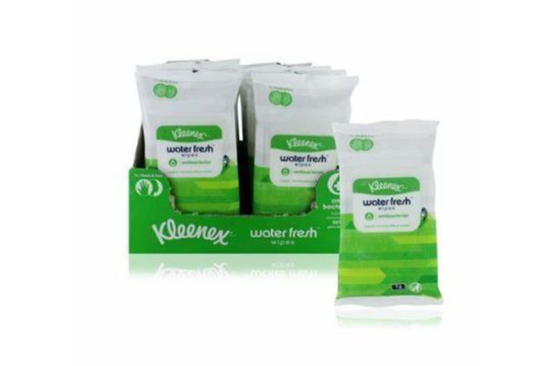 x6 Packs Of 12 Kleenex Waterfresh Antibacterial Wipes - RRP £6.