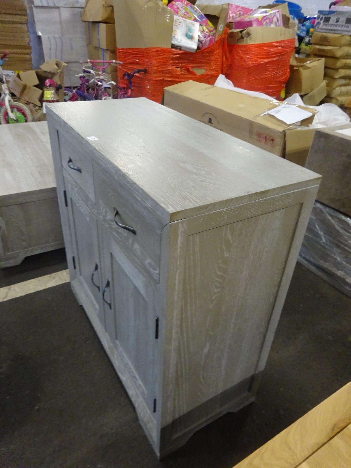 RRP £419.99 - Oak Furnitureland WILLOW Solid Oak with Grey Wash Small Sideboard - MAY HAVE A FEW - Image 7 of 7