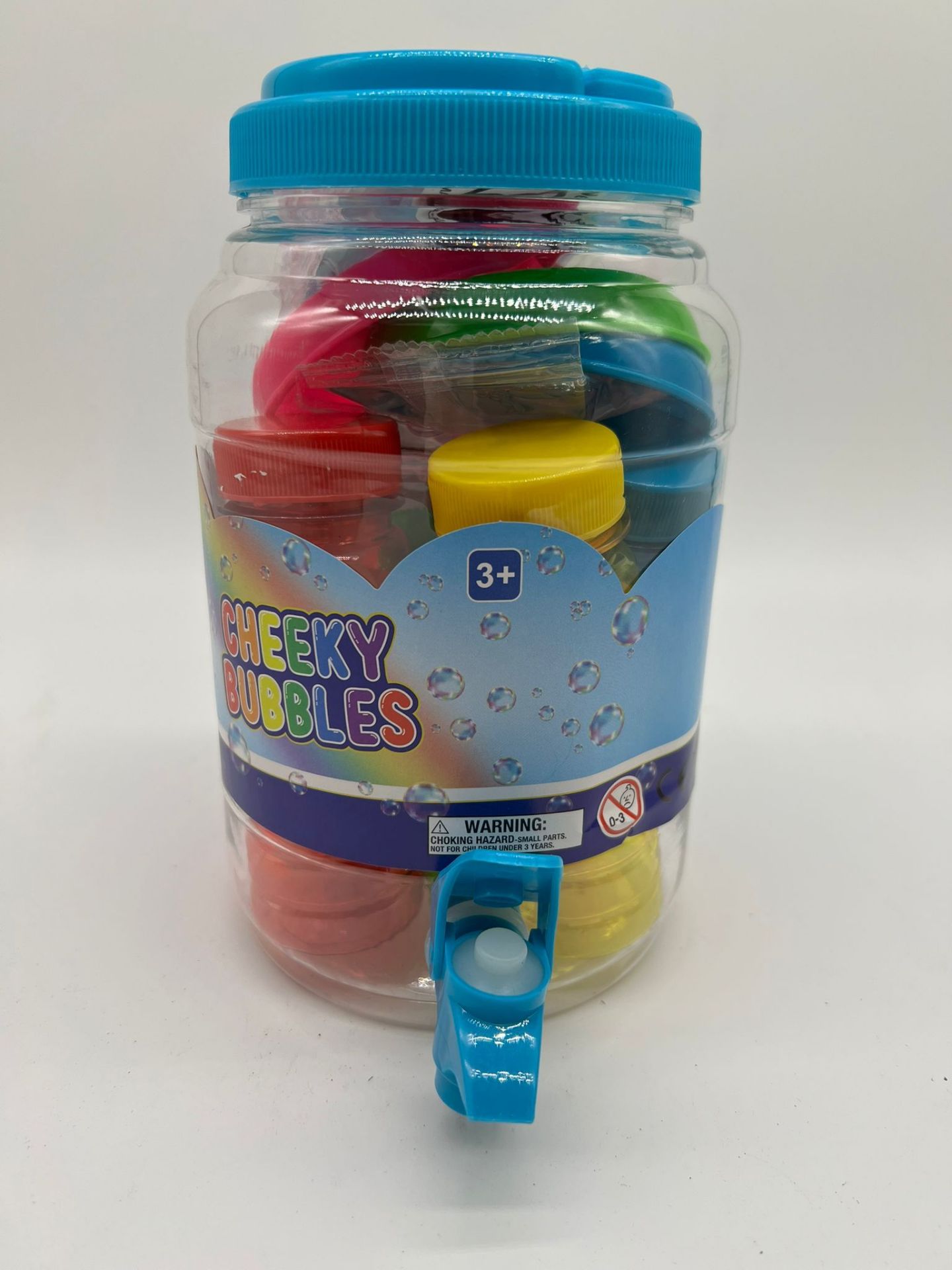 New Cheeky Bubble Toy - Includes x1 Bubble Refill, x3 Bubble Bottles, x4 Bubble Brush Wands, x3