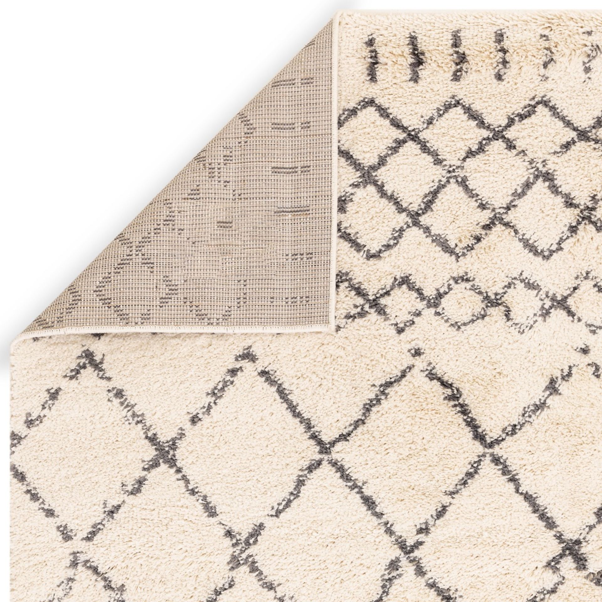 New Nordic 110x160cm Cream & Charcoal - 100% Polypropylene Rug - £10 Delivery - Image 3 of 3