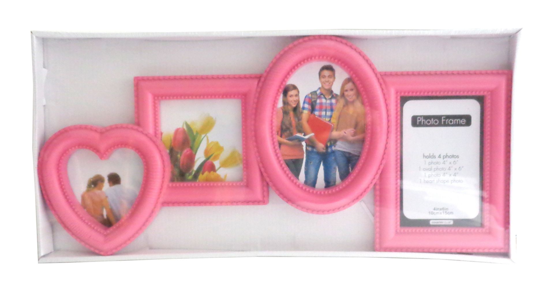 New Light Pink 4pc Photo Frame