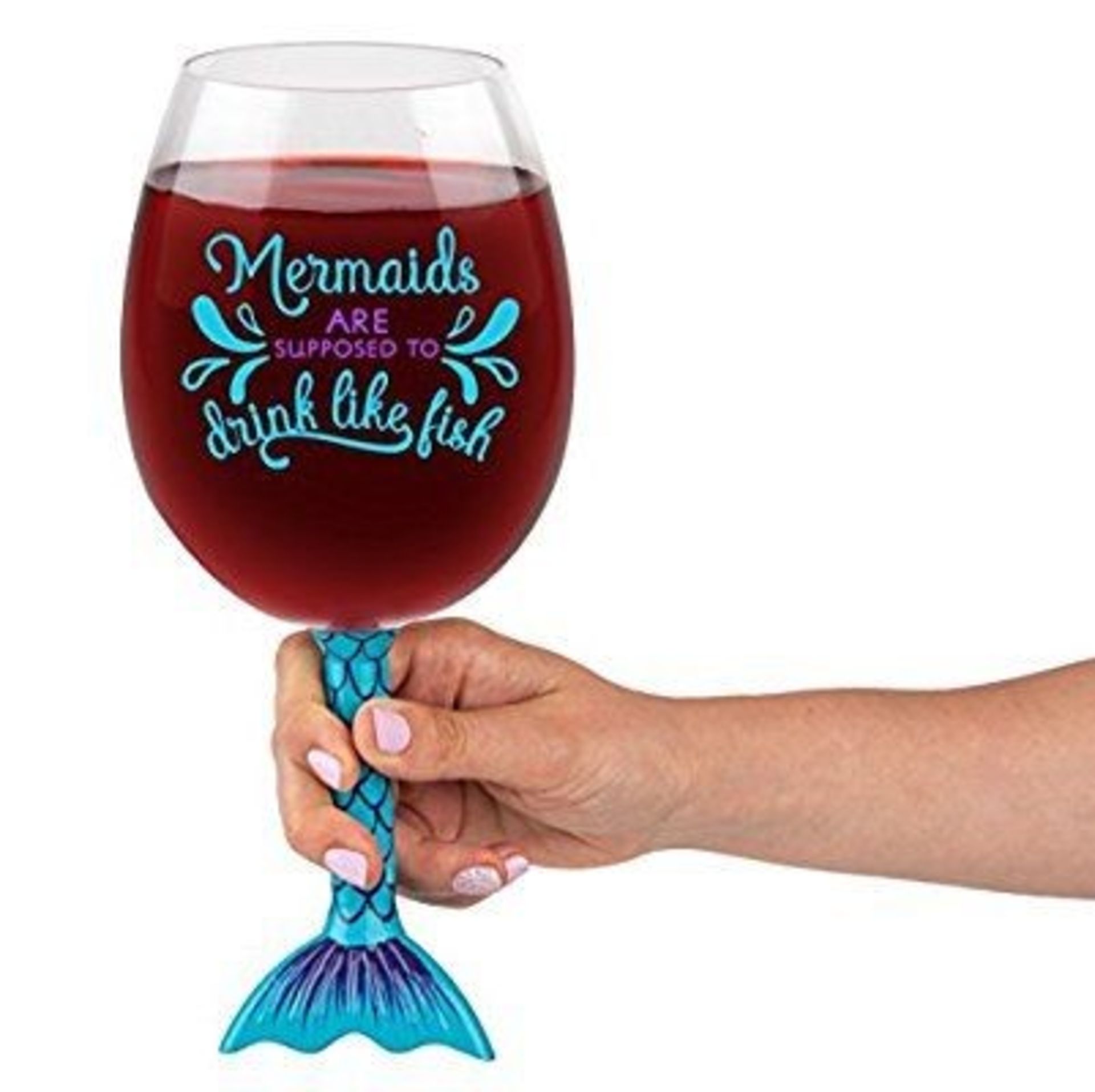 New Mermaids Tail XL Wine Glass