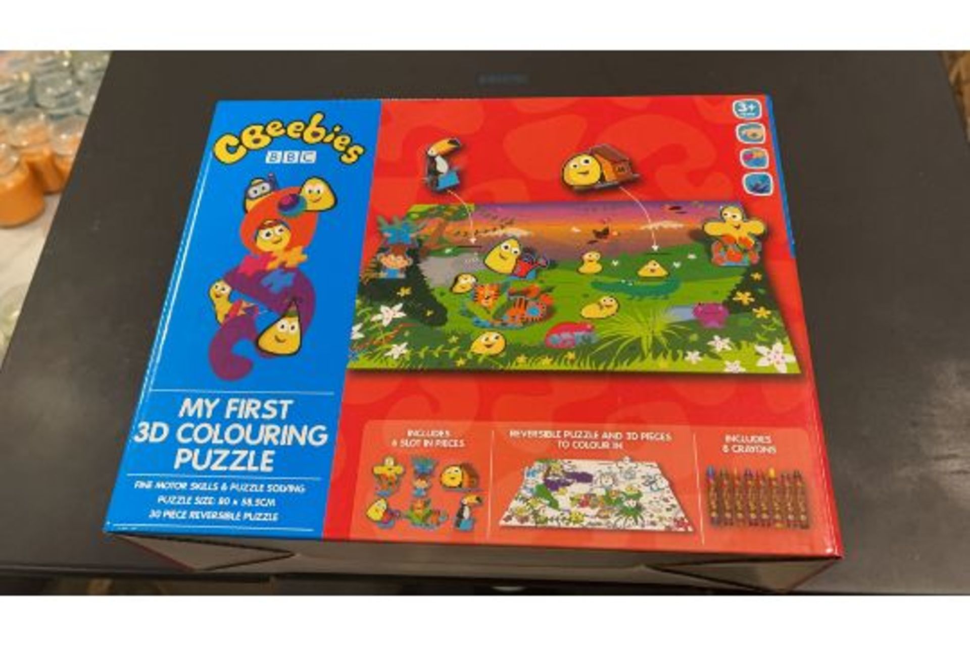 NEW CBEEBIES MY FIRST 3D COLOURING PUZZLE WITH CRAYONS