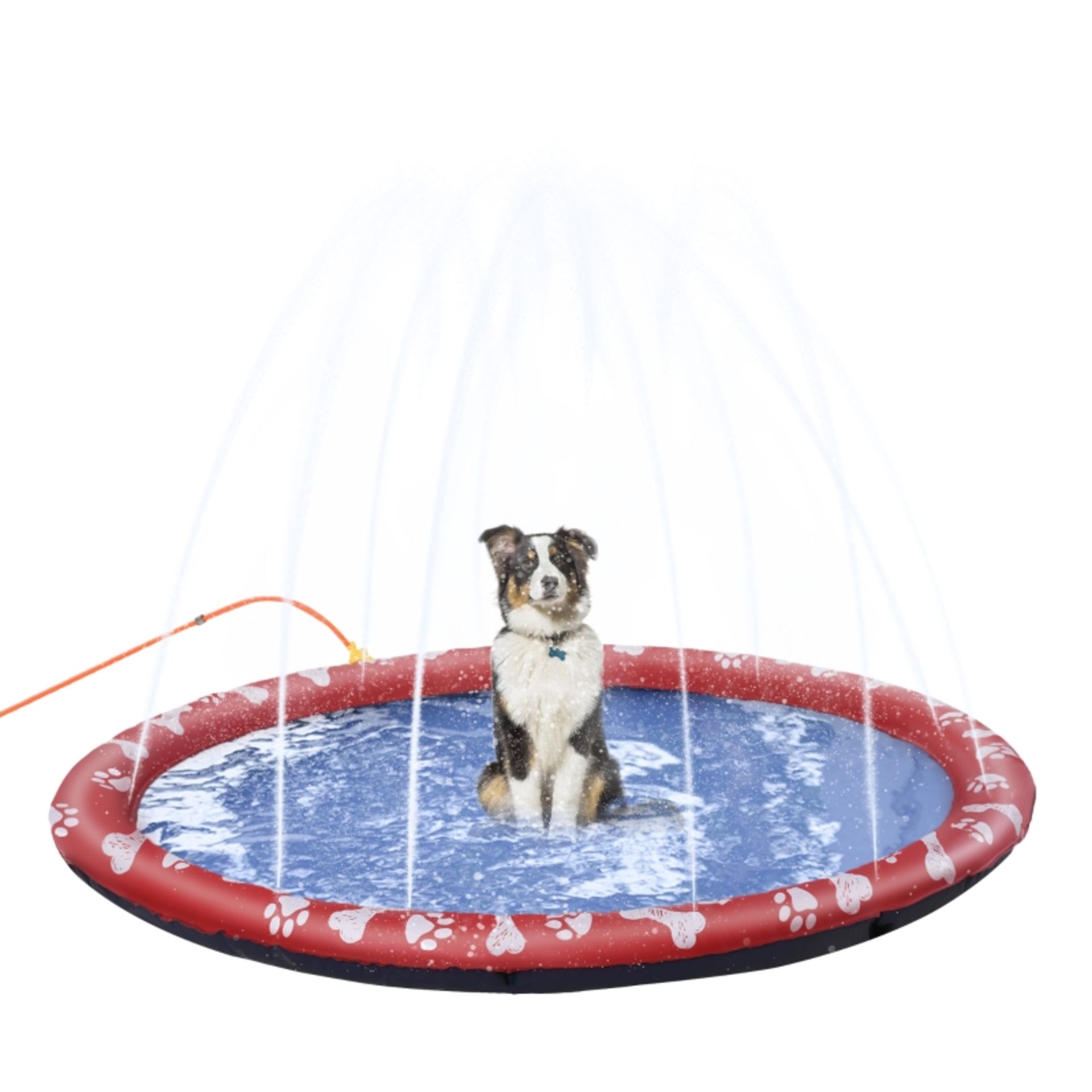 RRP £49.99 - NEW - PawHut Splash Pad Sprinkler Mat for Pets Dog Bath Pool Water Game Mat Outdoor