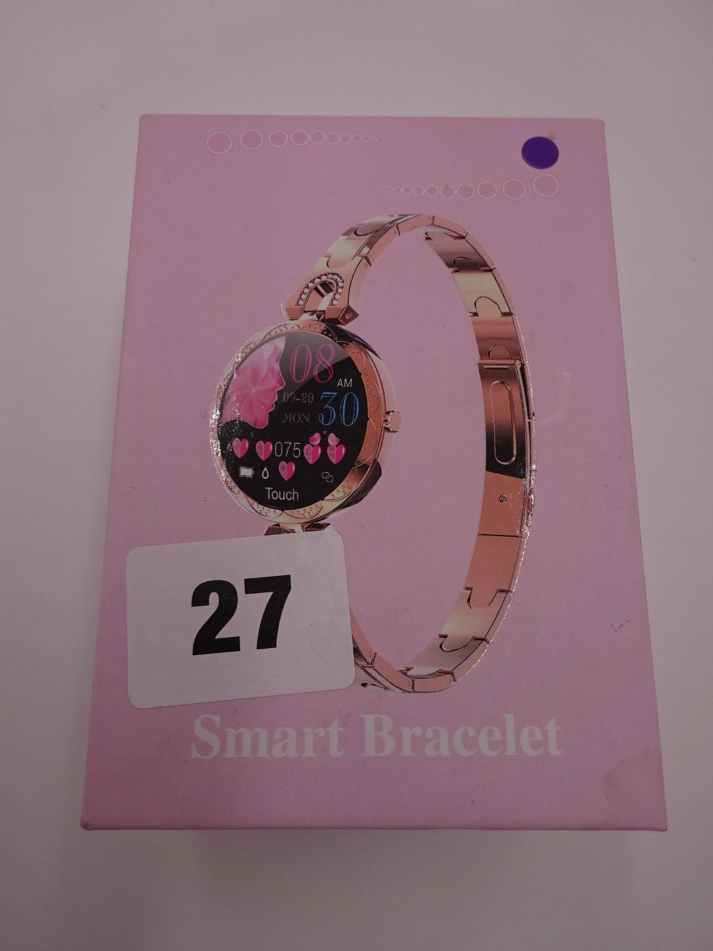 New smart watch with pink strap