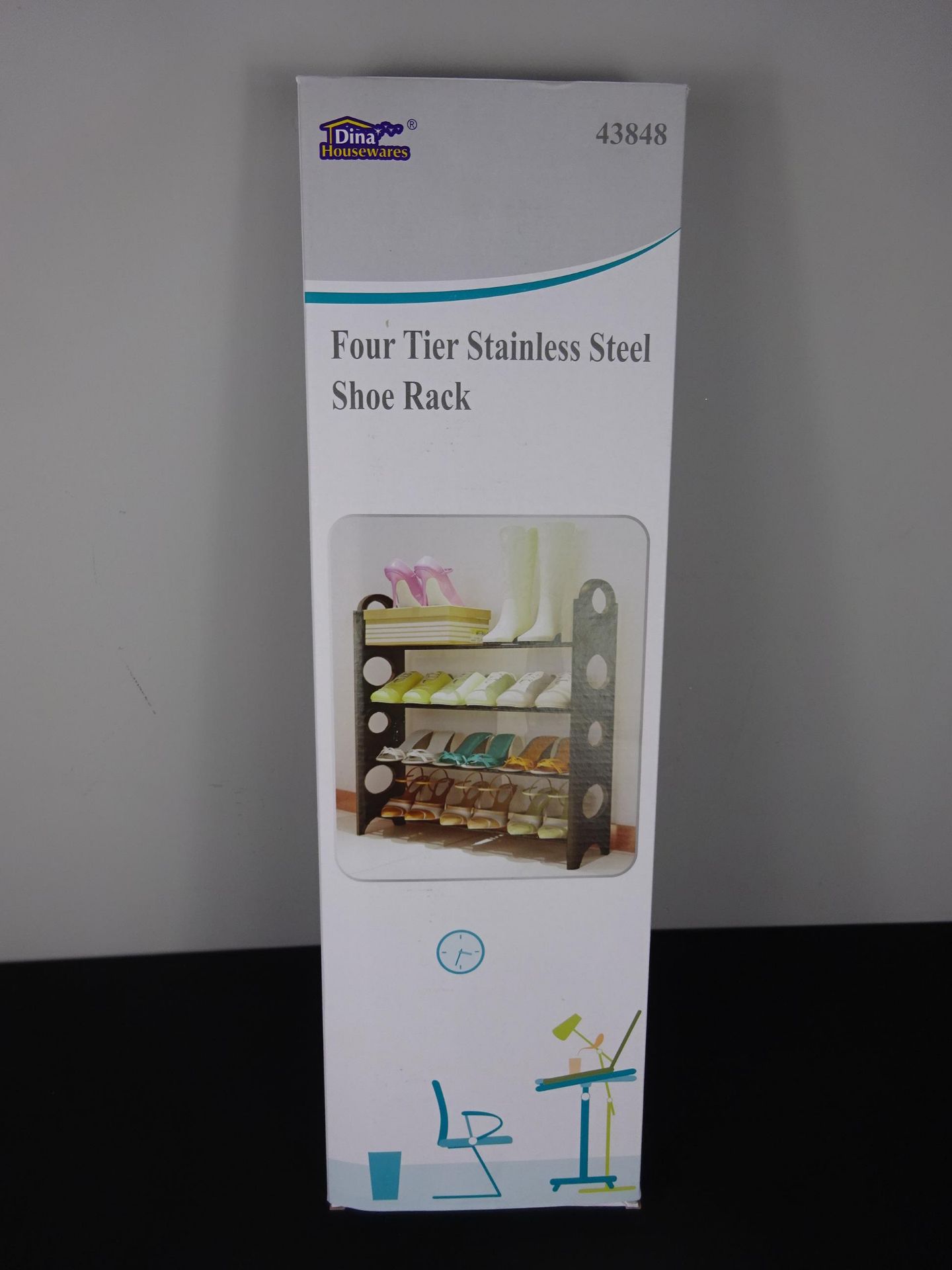 New Four Tier Stainless Steel Shoe Rack