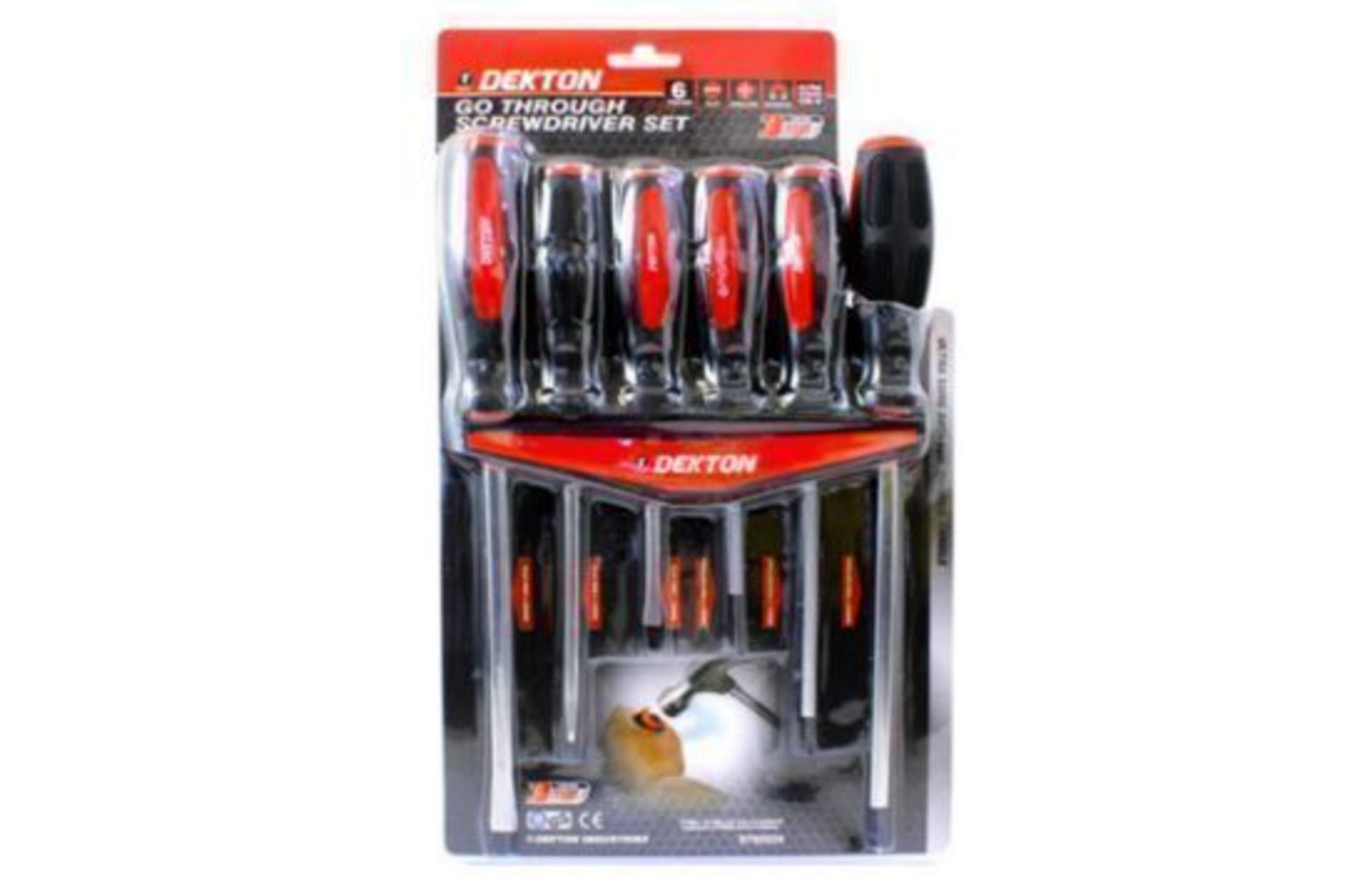 New Dekton 6pc Go Through Screwdriver Set