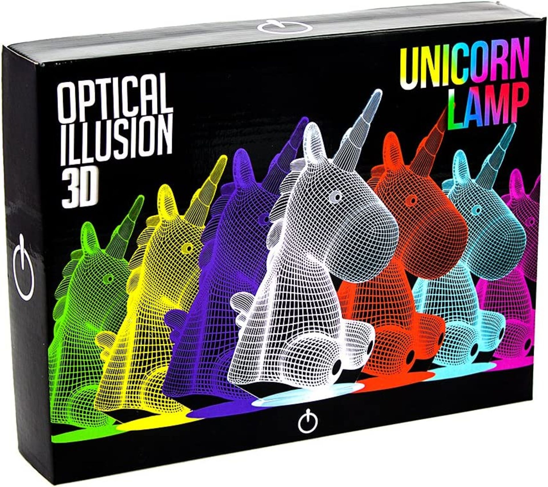 RRP £9.99 - New 3D Optical Illusion Unicorn Lamp, 7 Colur Changing - Image 2 of 2