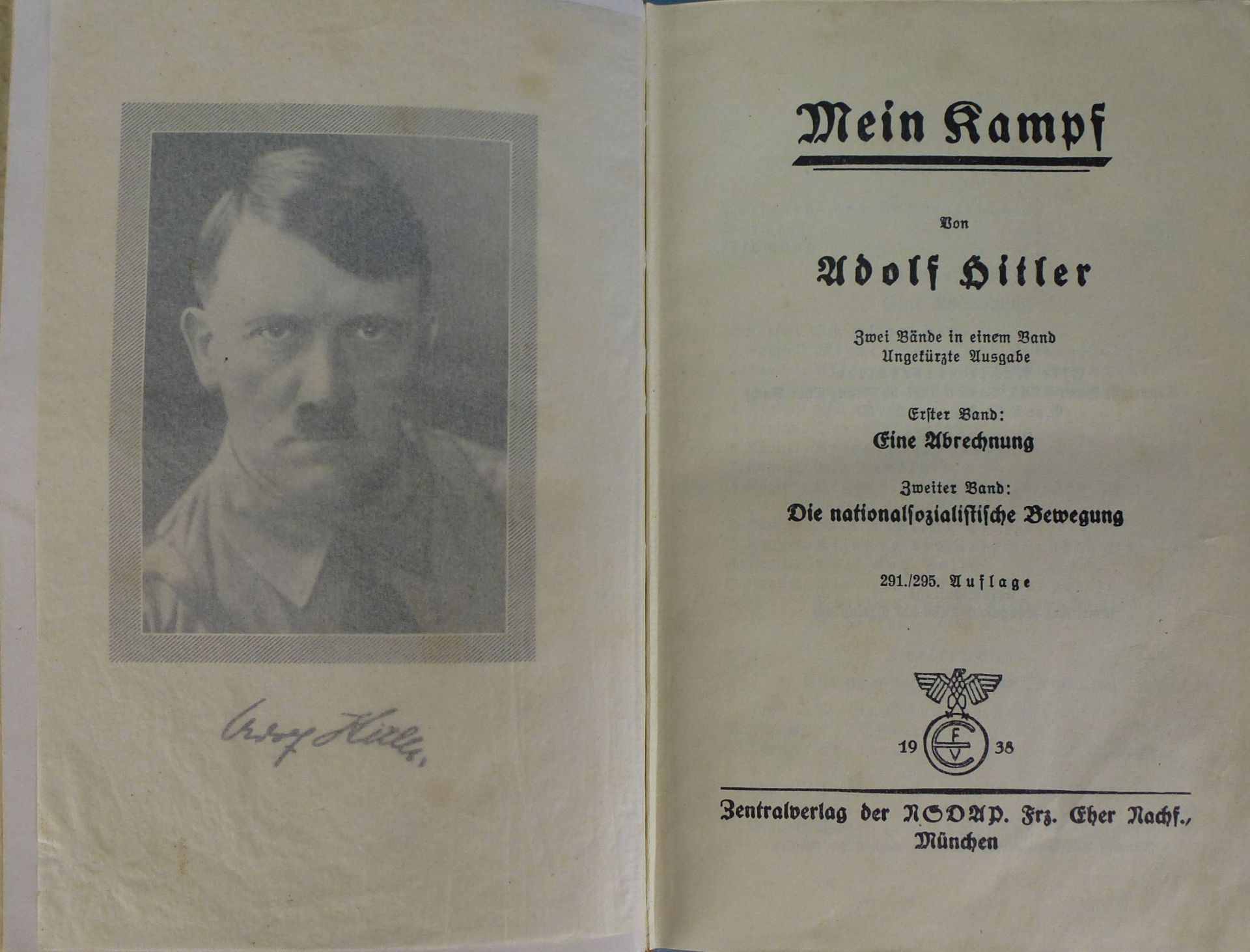 "Mein Kampf", Adolf Hitler, 1938